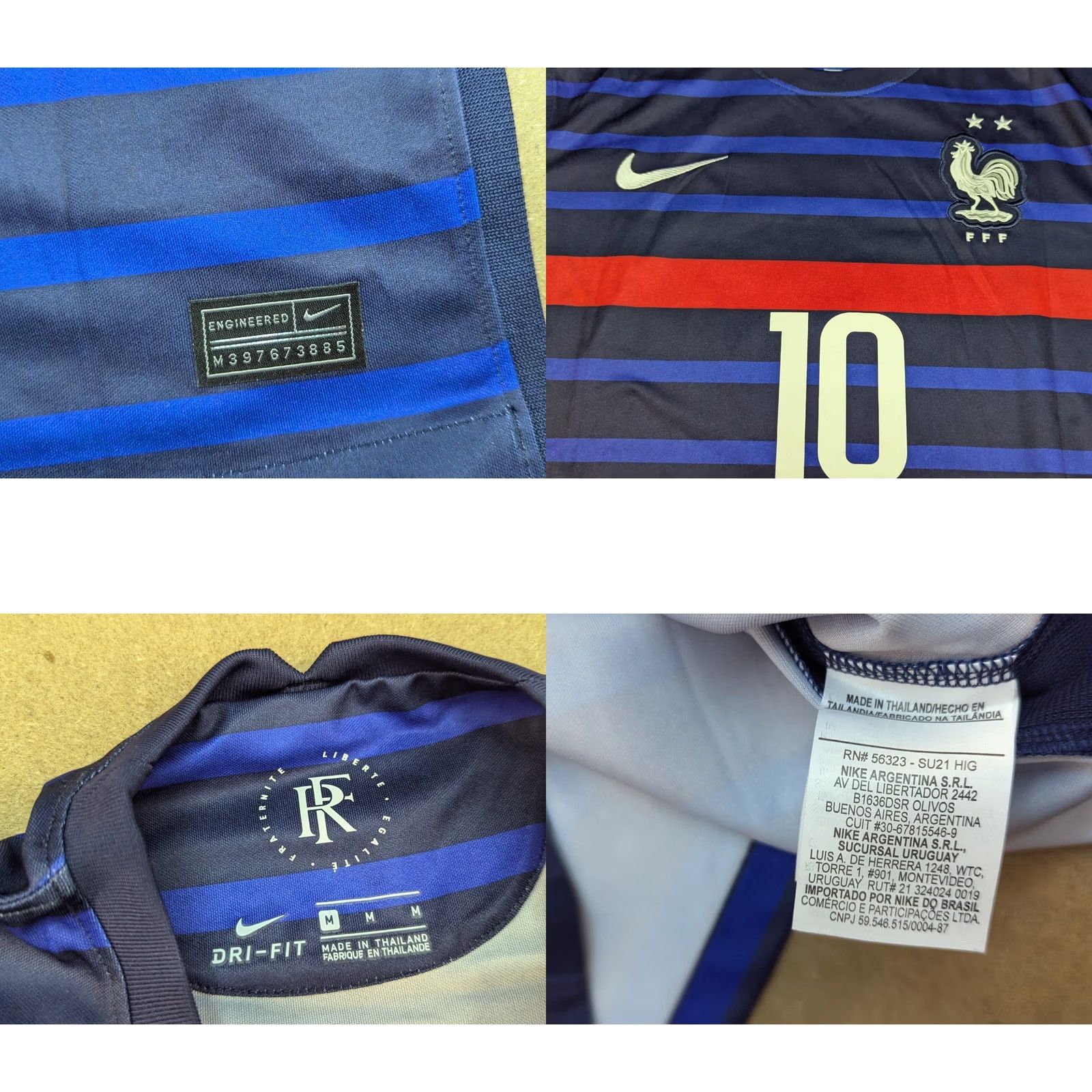Nike Nike France 2020-2021 Jersey Mbappe Mens Football Jersey Size M Home Size US M / EU 48-50 / 2 - 9 Thumbnail