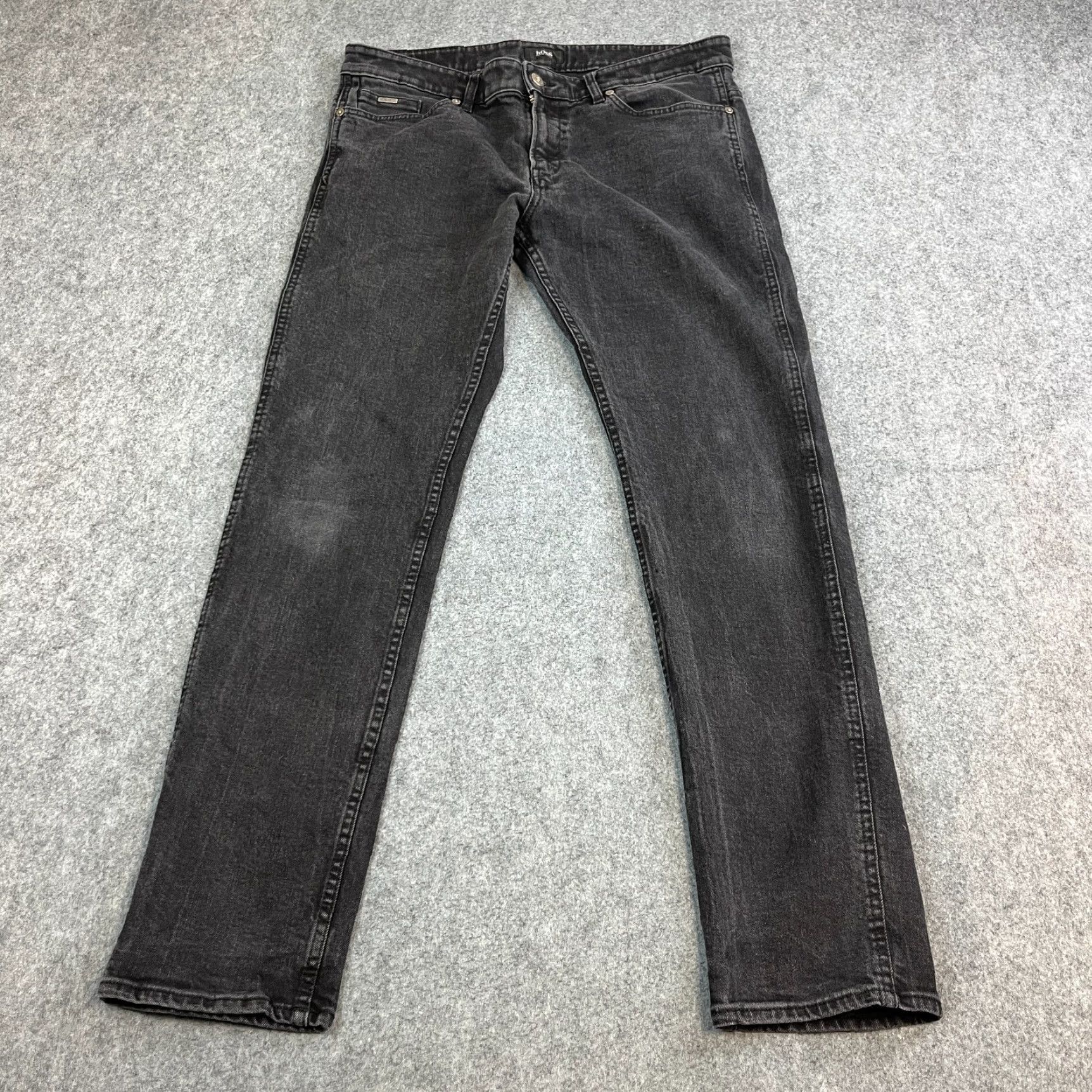 Hugo Boss HUGO BOSS Jeans Slim Delaware 3 Dark Wash Grey Denim 34 Slim Fit 5-Pocket Mens Regular Size 34 Overall Stretching Comfort Ready to Wear Size US 34 / EU 50 - 2 Thumbnail