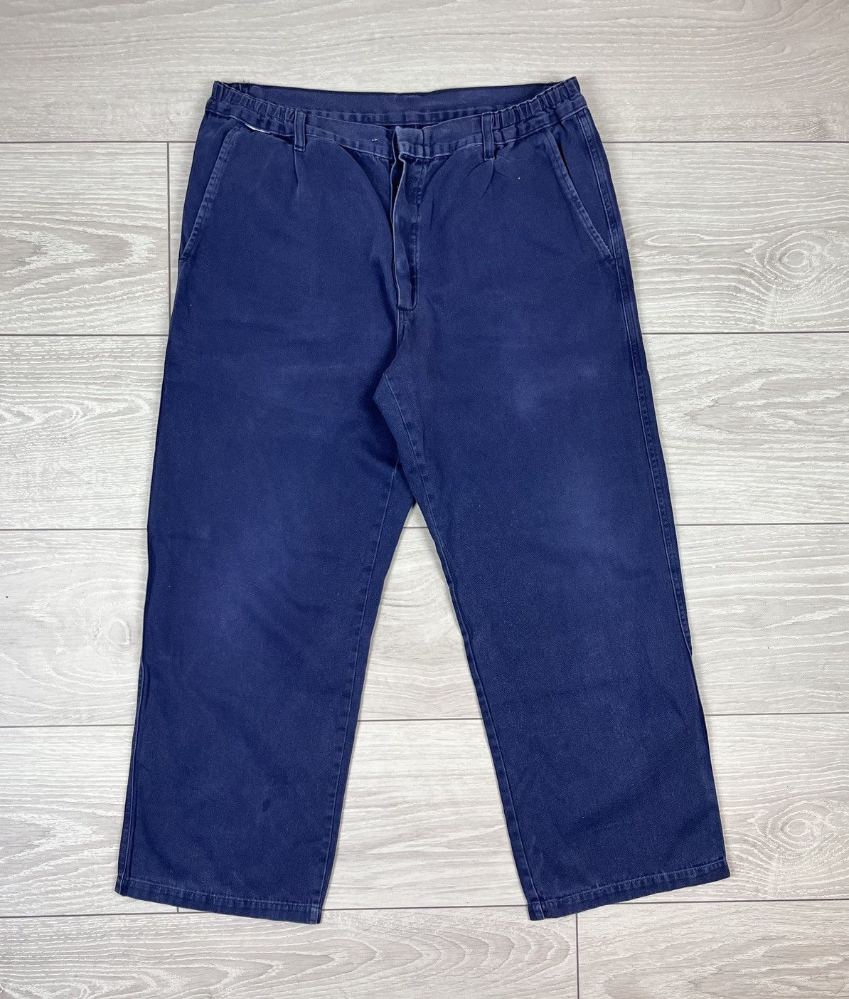 Le Laboureur Le Laboureur Vintage 80s Blue French Work Pants Size US 34 / EU 50 - 1 Thumbnail