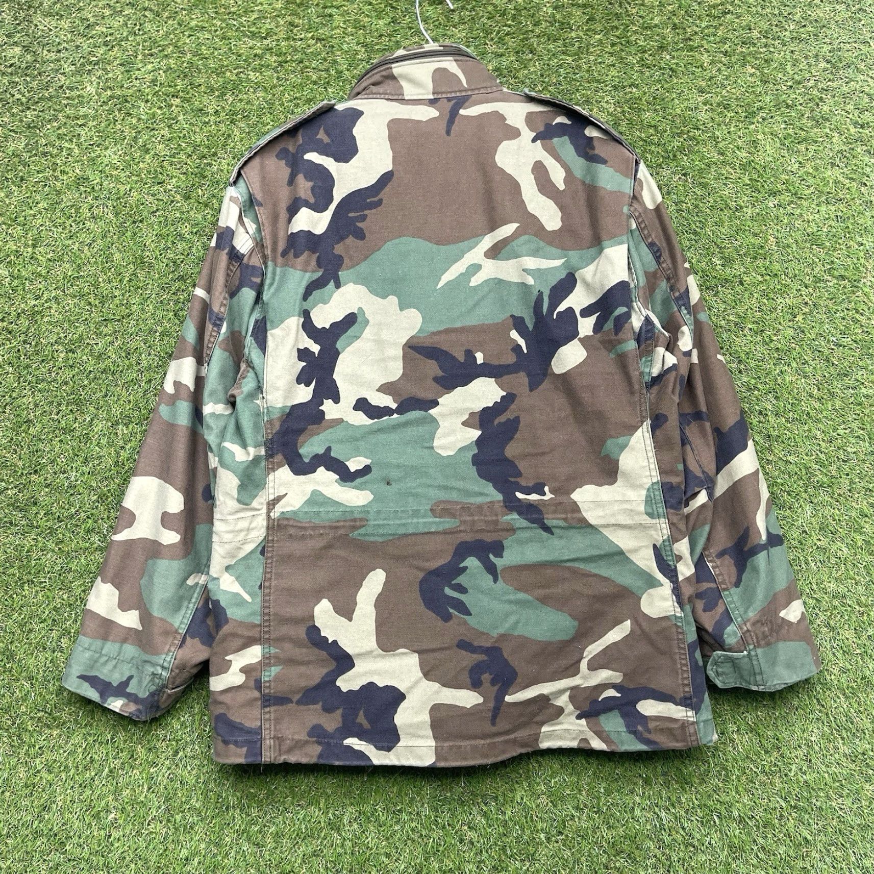 AMO VINTAGE US Army Jacket Mens M Camouflage Camo Field Coat Long Coat Military Army Coat Hunting Hiking 90s Size US 31 - 2 Thumbnail