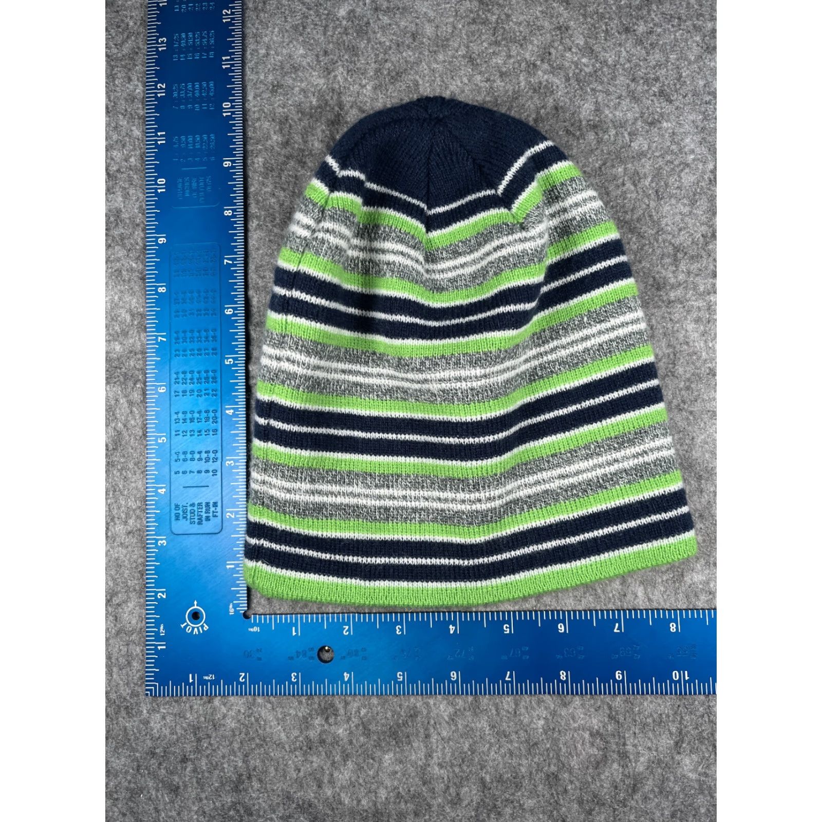 Zephyr Ridgeline Riverhawks Beanie Toque Adult OS Blue Green Stripe Acrylic Shirt? Size ONE SIZE - 4 Thumbnail