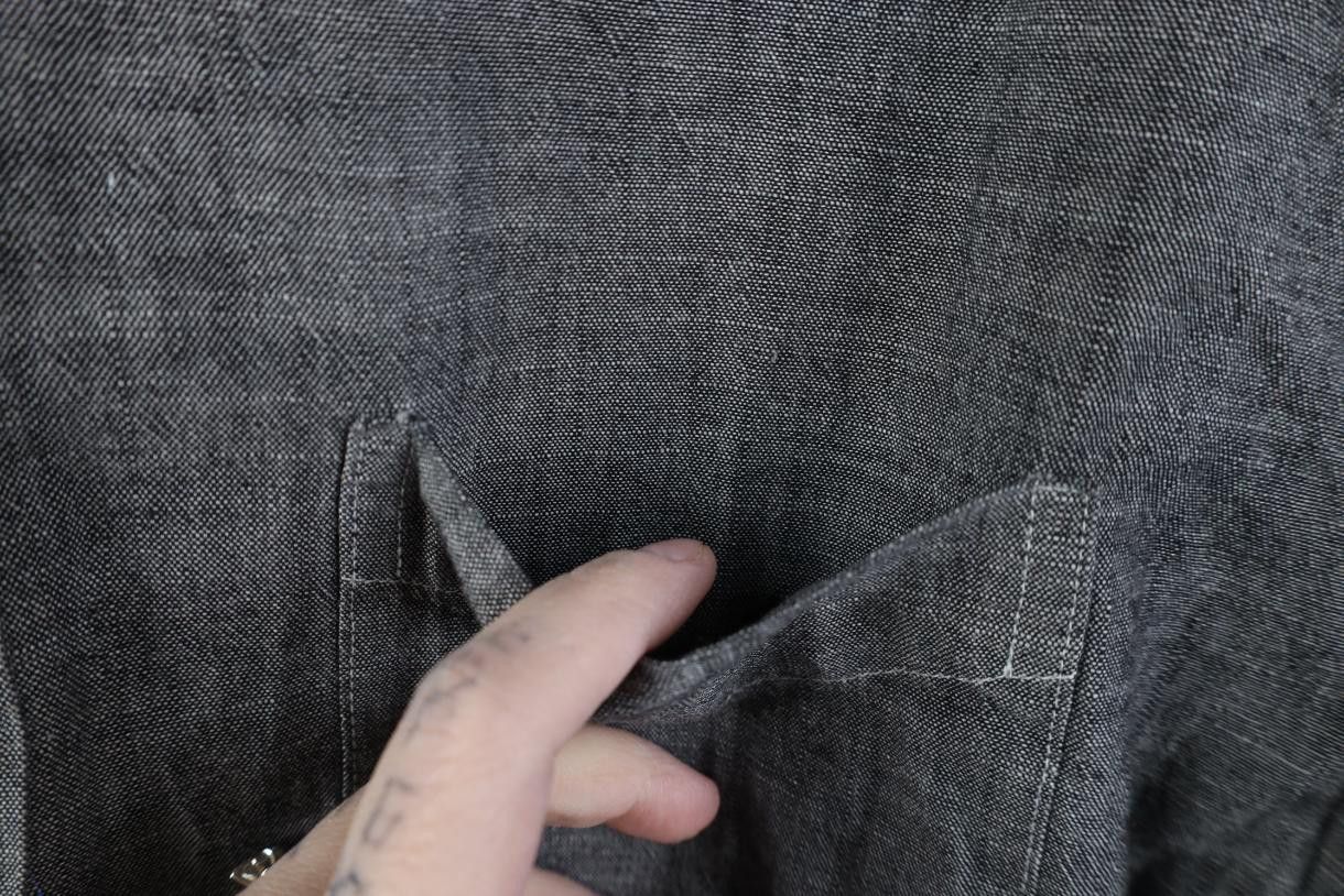J.Crew J Crew Fit Chambray Collared Button Down Shirt Gray Cotton Size US L / EU 52-54 / 3 - 5 Thumbnail