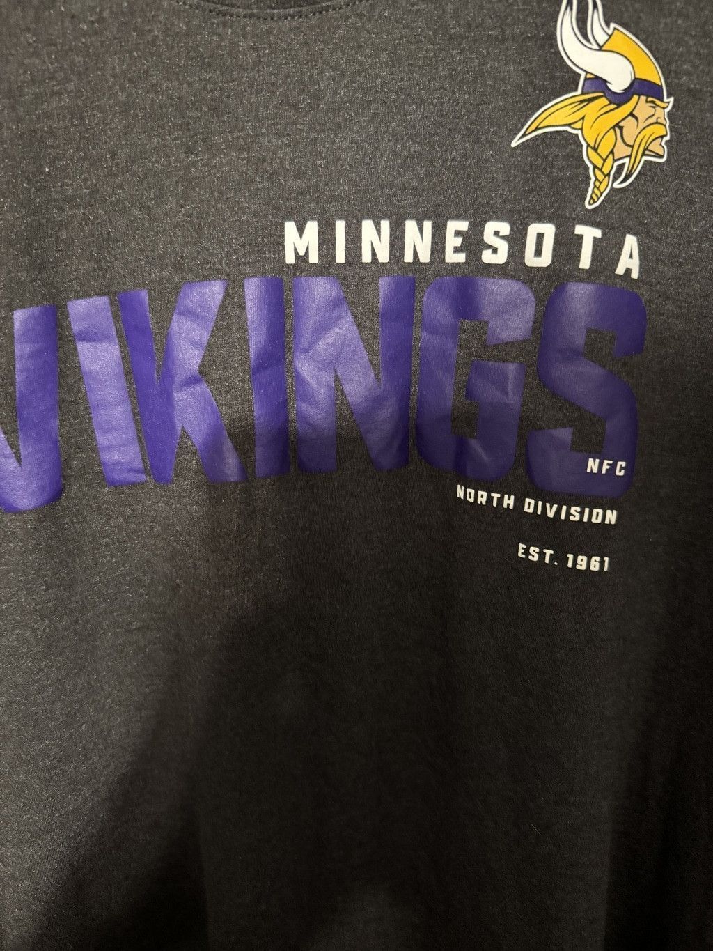 Nike Minnesota Vikings Nike Gray S/S T Shirt Men's Size L Size US L / EU 52-54 / 3 - 3 Thumbnail
