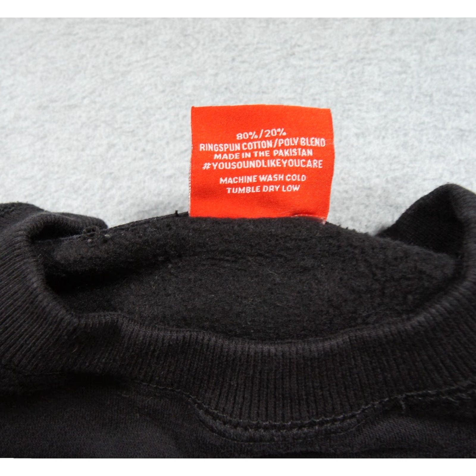 Vintage Who Cares Sweatshirt Mens Small Black Crewneck Pullover Streetwear Adult Size US S / EU 44-46 / 1 - 6 Thumbnail