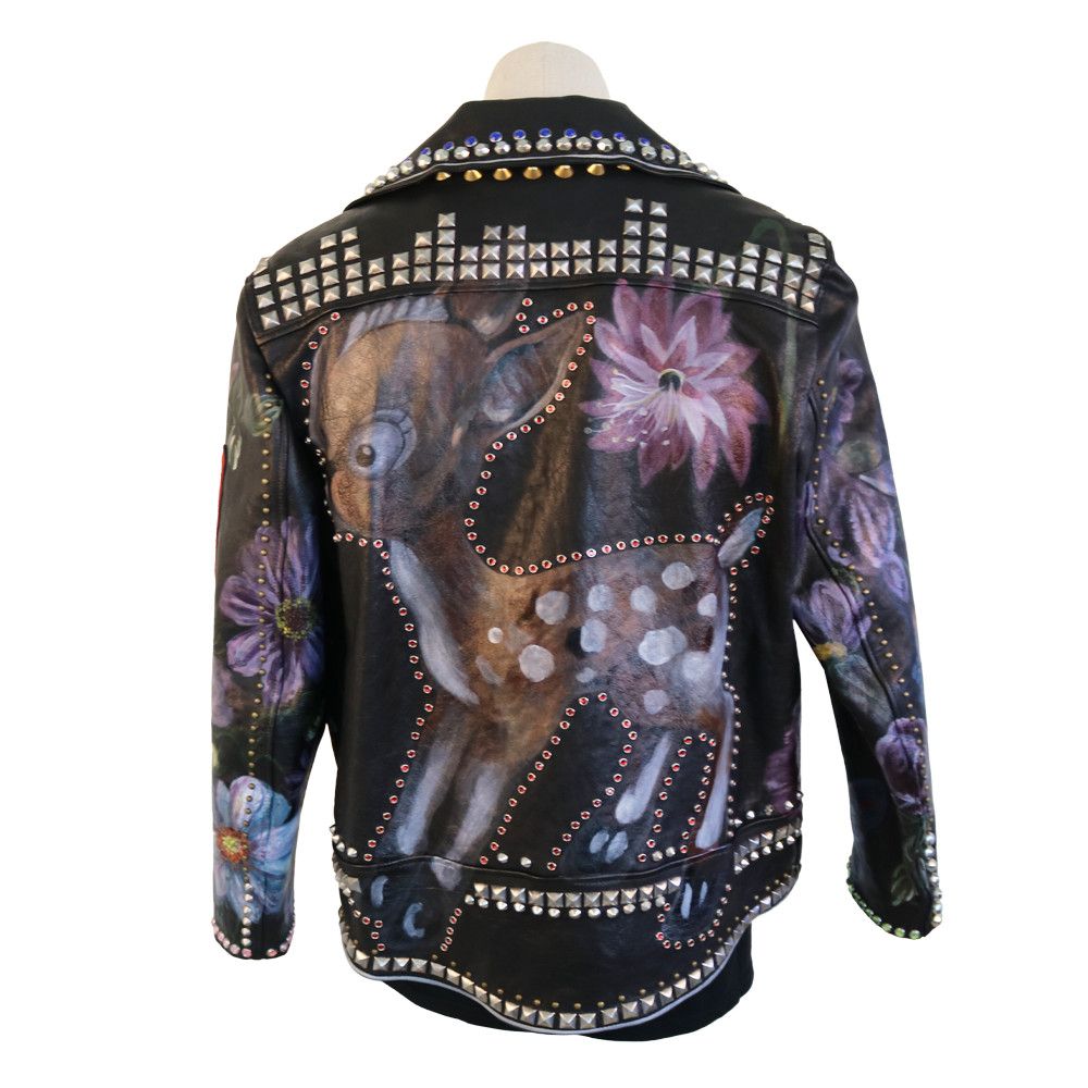 Gucci Gucci Studded Floral Lea Size US M / EU 48-50 / 2 - 2 Thumbnail