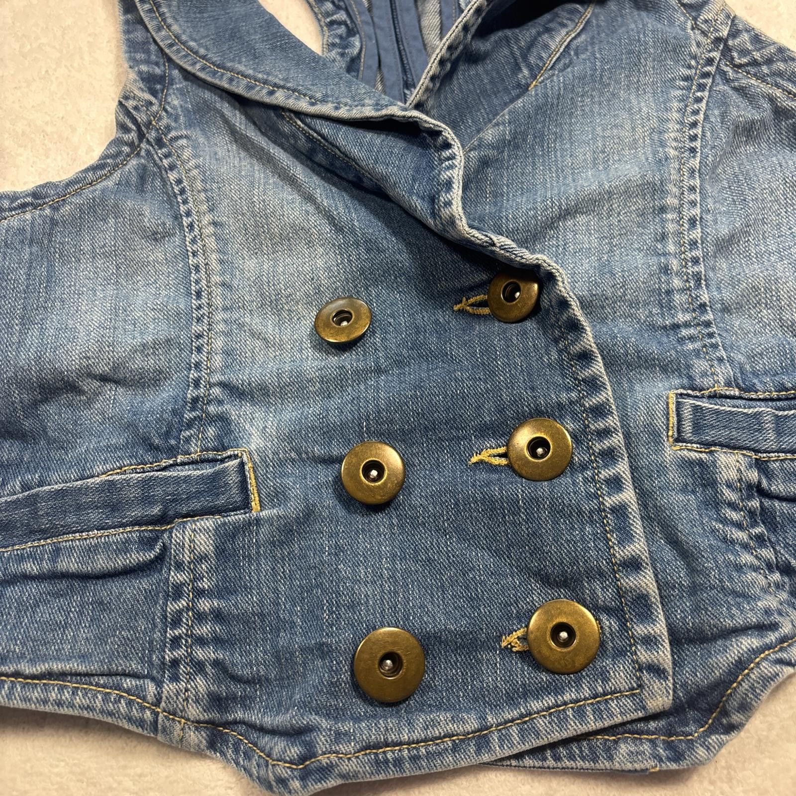 rue21 y2k rue 21 denim vest with button detailing Size M / US 6-8 / IT 42-44 - 2 Thumbnail