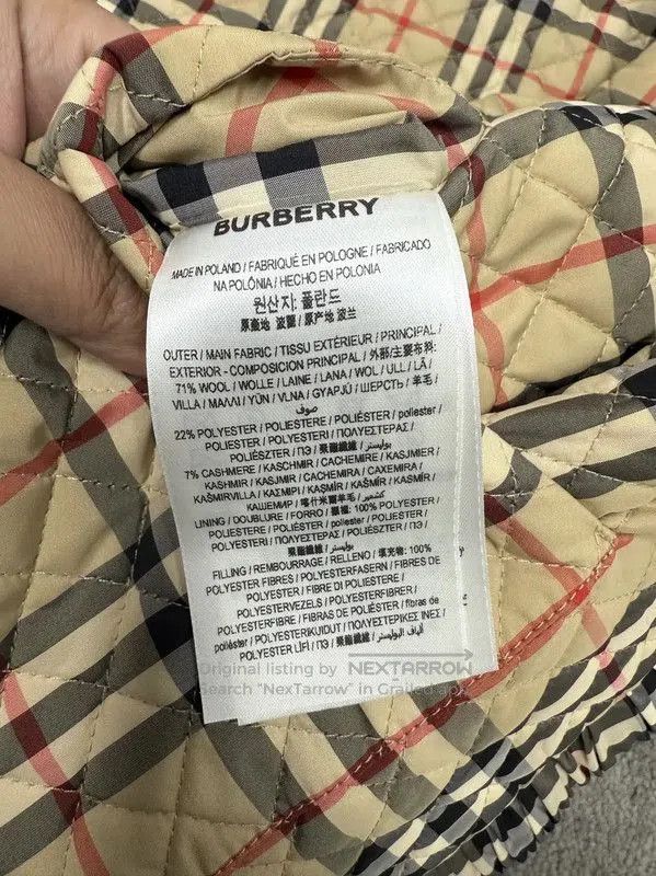 Burberry Burberry Winter Khaki Wool Logo Coat. Size M / US 6-8 / IT 42-44 - 4 Thumbnail