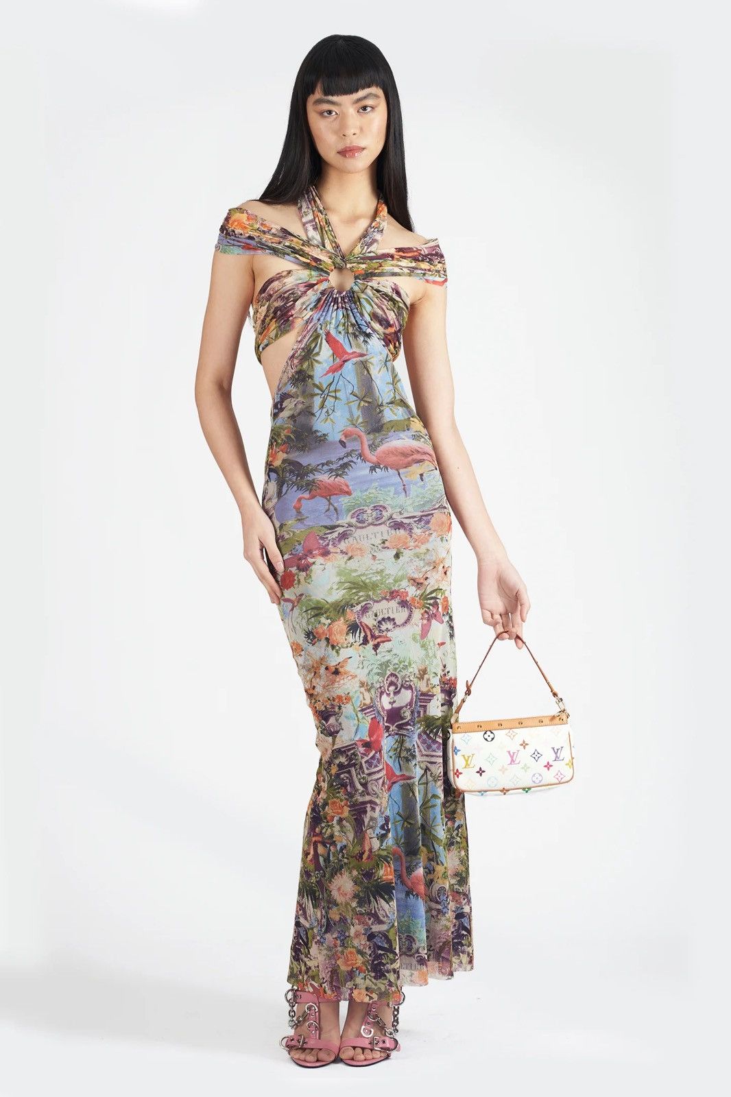 Jean Paul Gaultier Jean Paul Gaultier Soleil 1999 Mesh Maxi Dress Archive Y2K Size M / US 6-8 / IT 42-44 - 1 Thumbnail