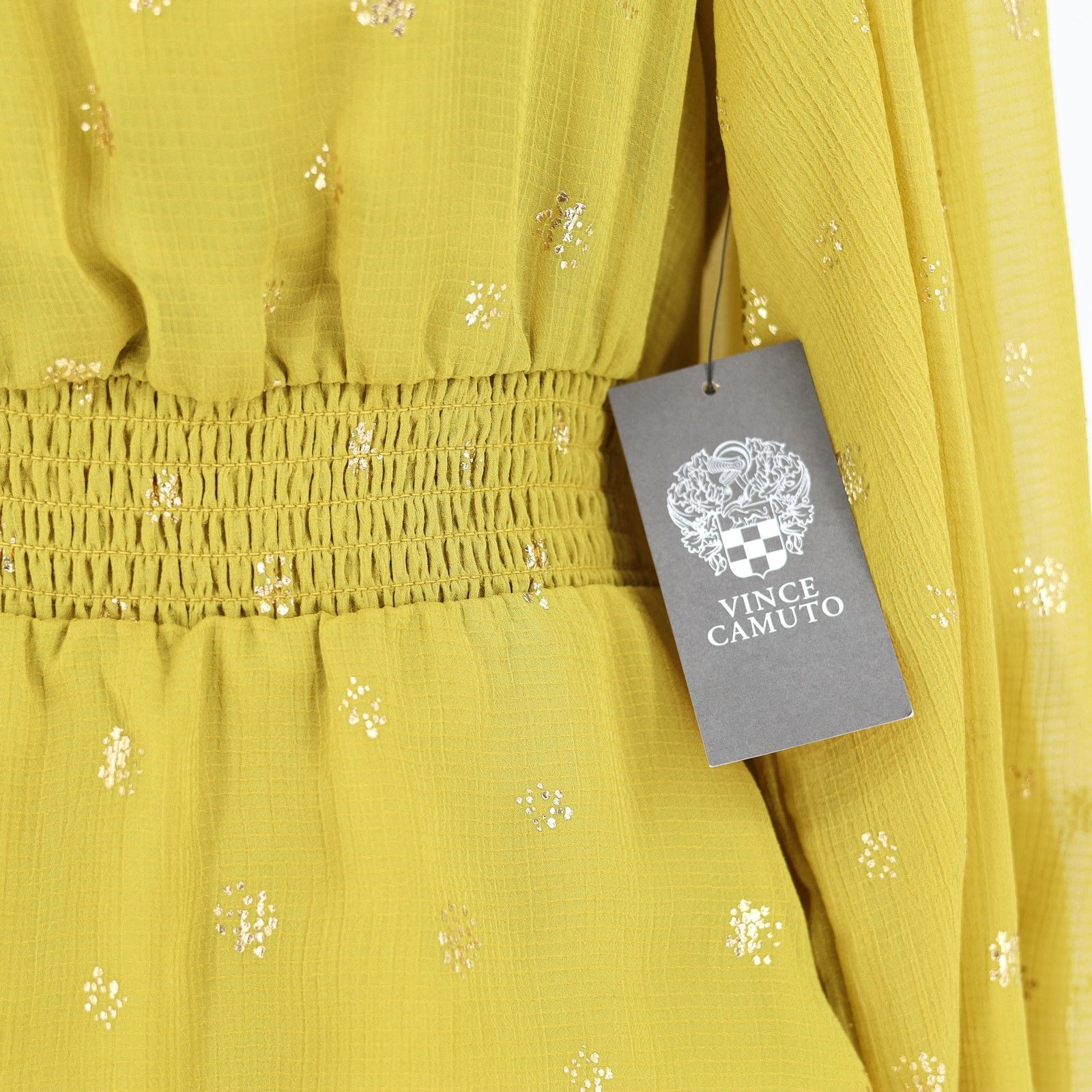 Vince Camuto Vince Camuto Women's Smocked-Hem Puff-Sleeve Blouse Size XS Size XS / US 0-2 / IT 36-38 - 2 Thumbnail