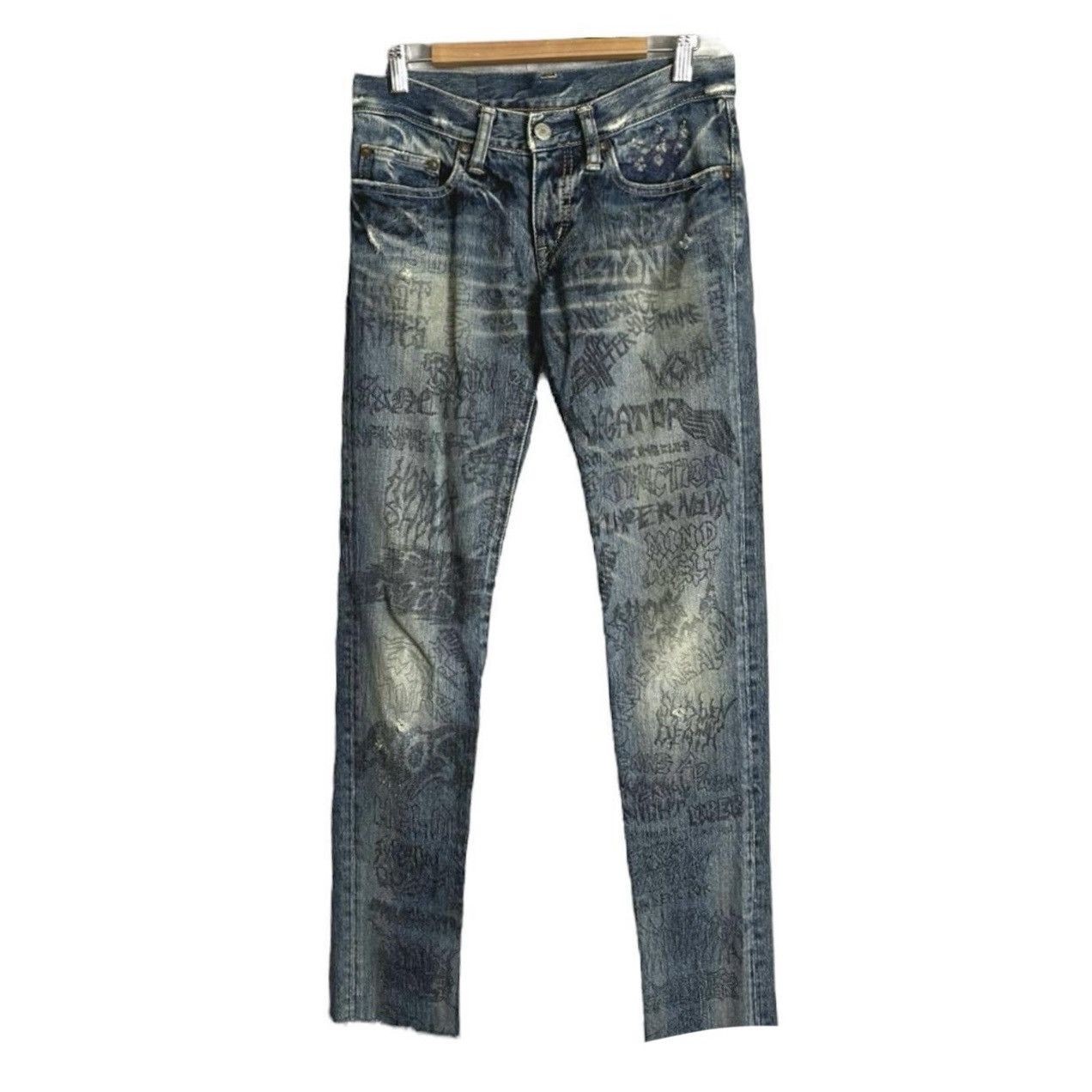 Image of Hysteric Glamour Scribble Denim in Blue, Men's (Size 31)