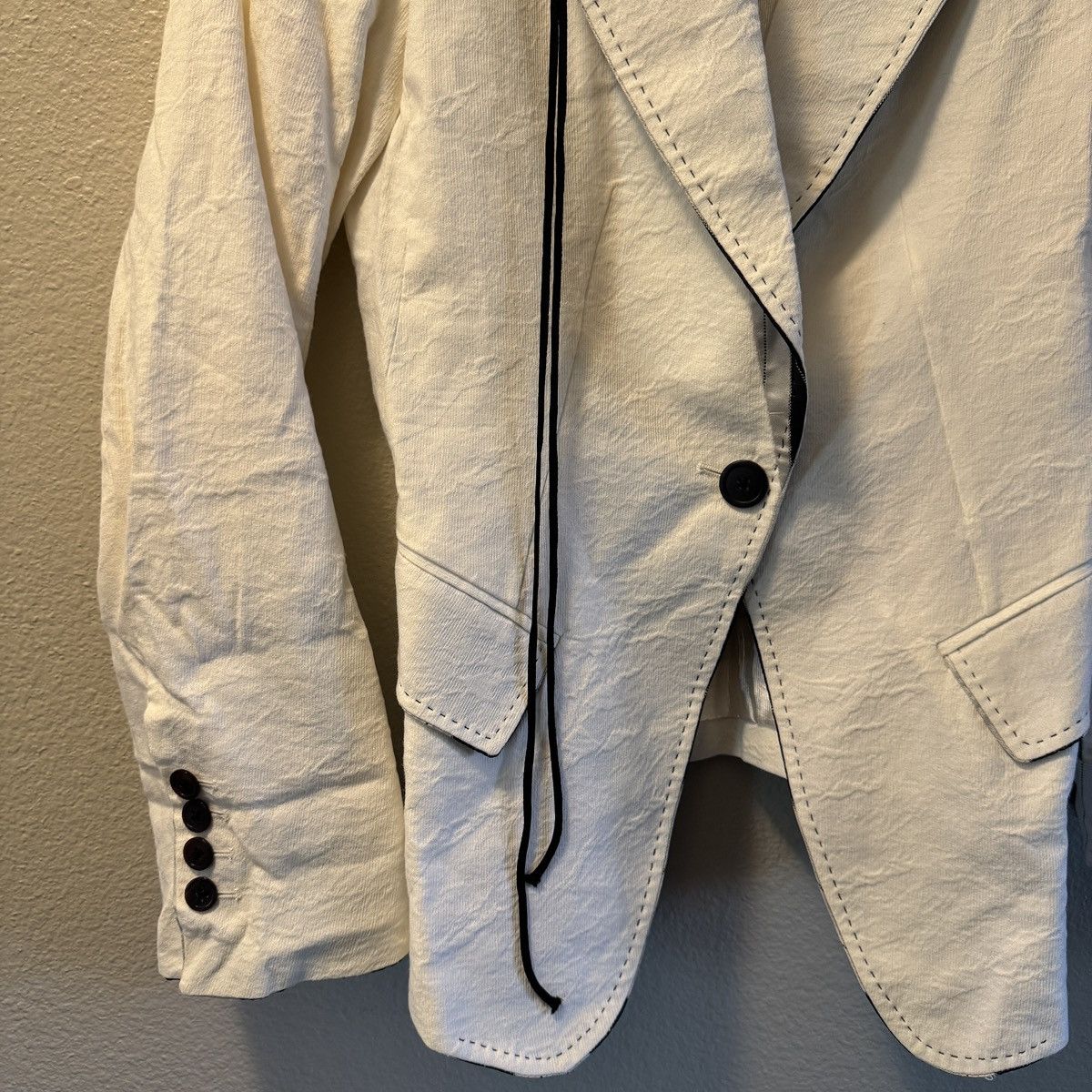 Ann Demeulemeester Ann D Crepe Blazer with Satin Lining Size XS / US 0-2 / IT 36-38 - 3 Thumbnail