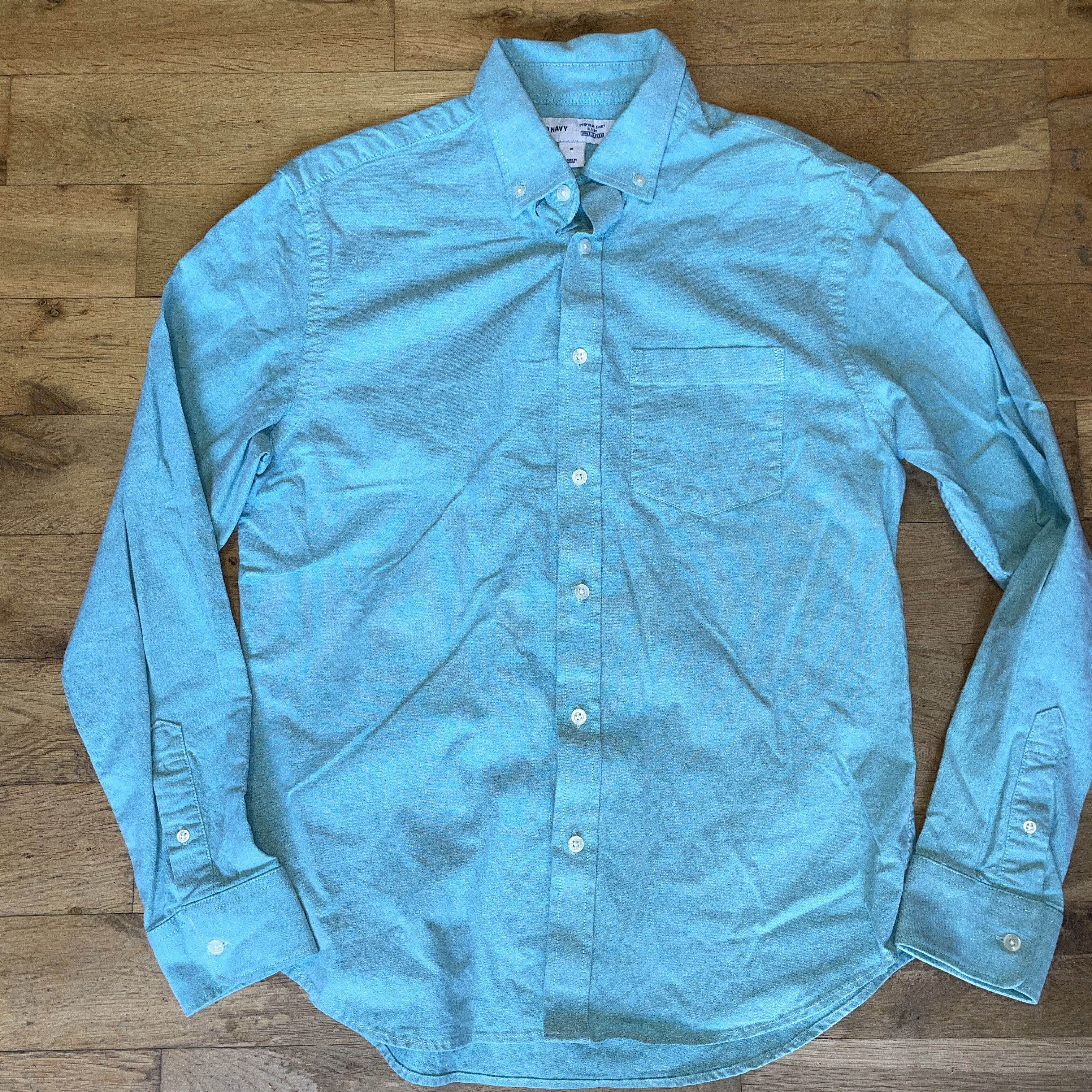 Old Navy Old Navy Men's Fashion Slim Fit Turquoise Shirt Size M Size US M / EU 48-50 / 2 - 3 Thumbnail