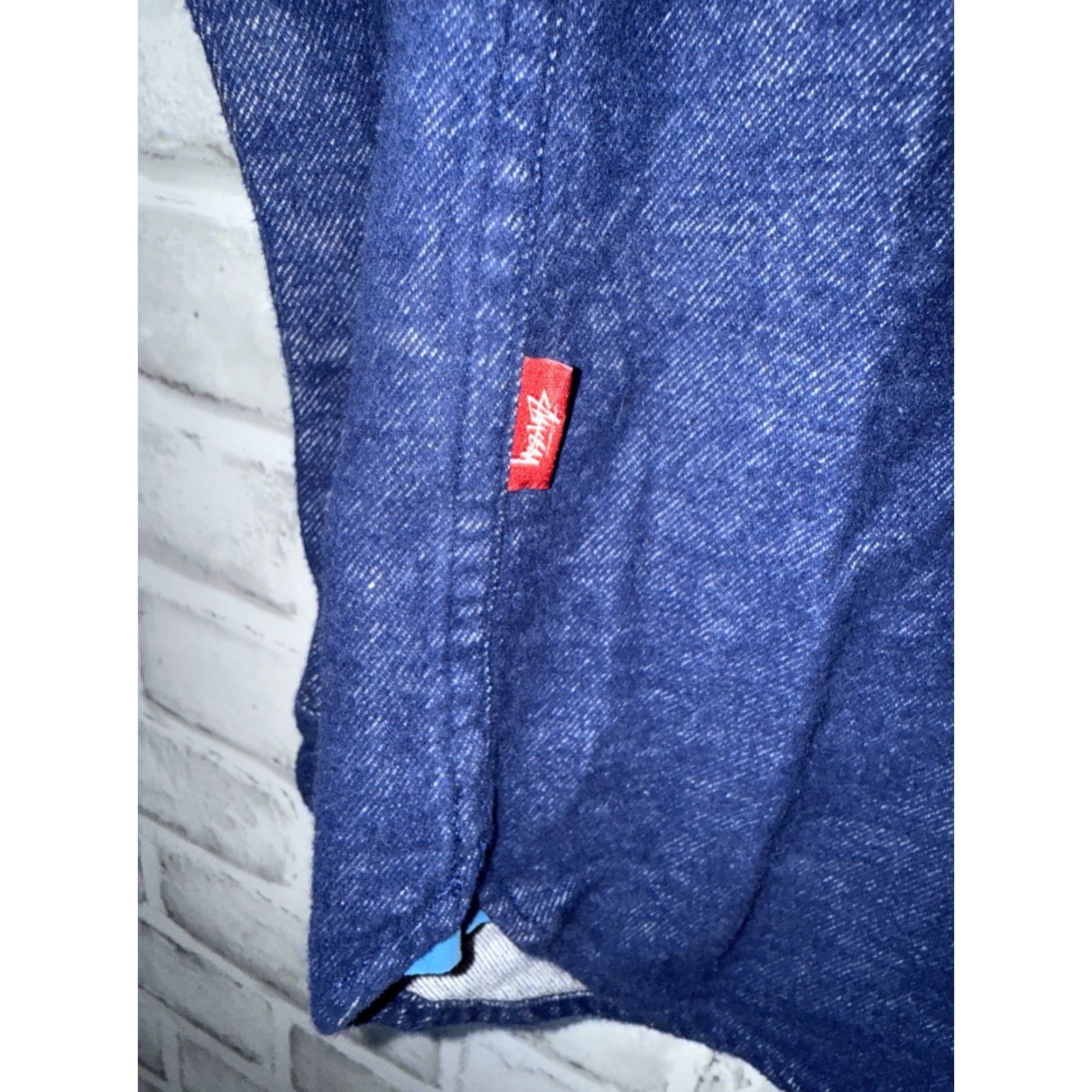 Vintage VINTAGE Stussy Blue Long Sleeve Button-Down Shirt Mens M Size US M / EU 48-50 / 2 - 6 Thumbnail