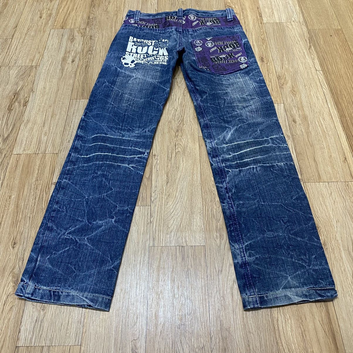 Hysteric Glamour 2000s Ba-Tsu Studio Boy Skul Denim Pants , Punk Style Size US 26 / EU 42 - 8 Thumbnail