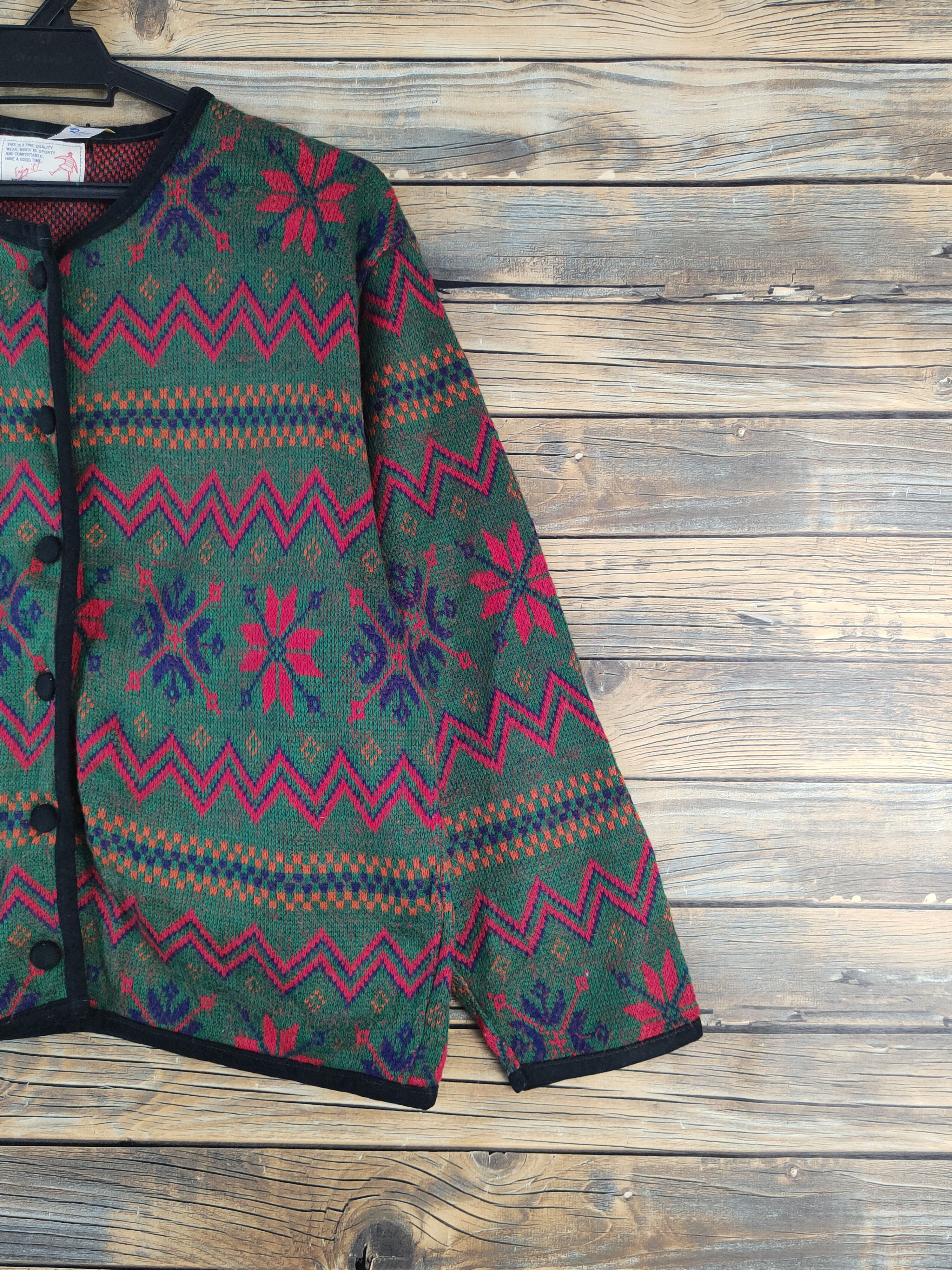 Japanese Brand Estemarl Green Knitwear Cardigan #W2161 Size S / US 4 / IT 40 - 5 Thumbnail