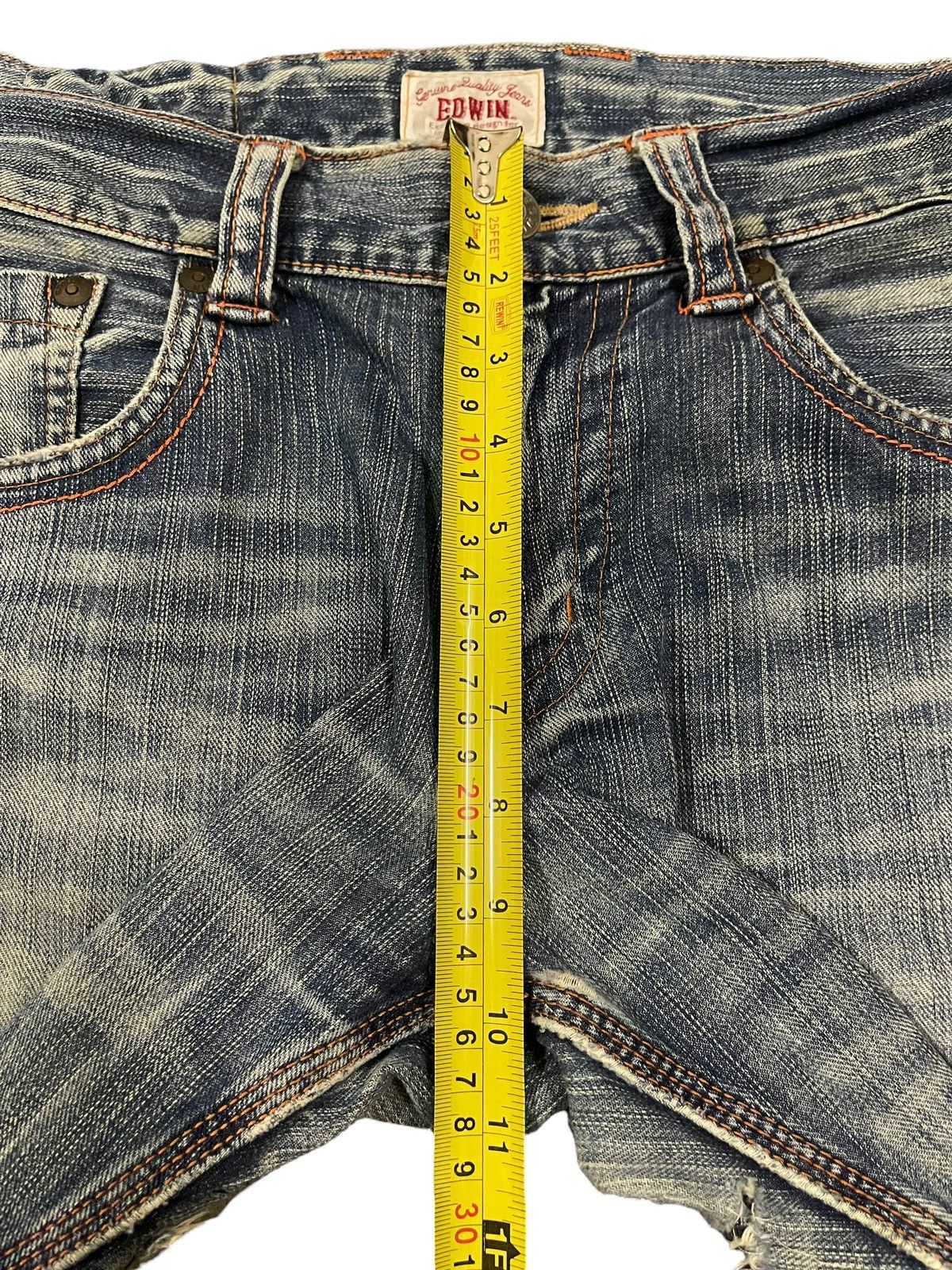 Edwin Edwin XV Exclusive Vintage Blue Wash Distressed Baggy Jeans Size US 32 / EU 48 - 14 Thumbnail