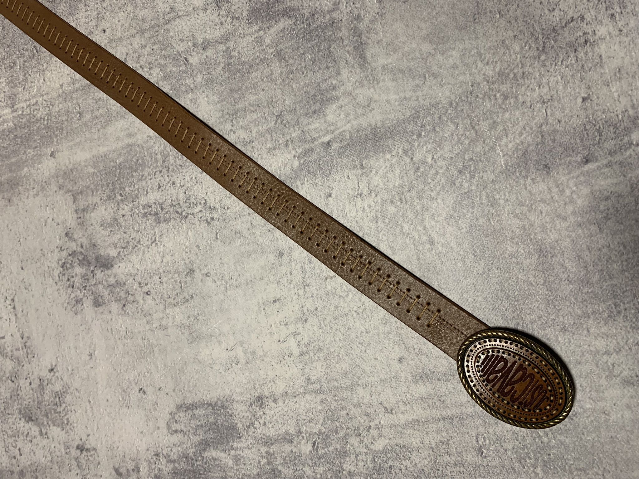 Just Cavalli Roberto Cavalli Men Leather Belt Size ONE SIZE - 7 Thumbnail