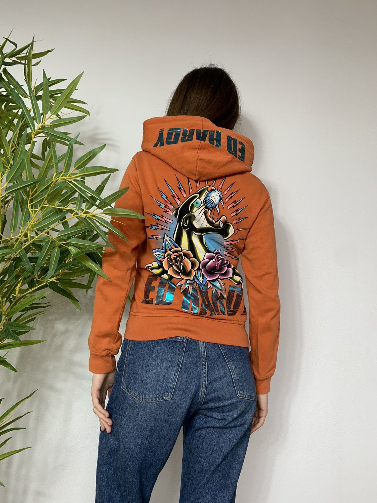 Ed Hardy VINTAGE ED HARDY PANTHERA BIG LOGO 2000s ZIP UP HOODIE Size M / US 6-8 / IT 42-44 - 2 Thumbnail
