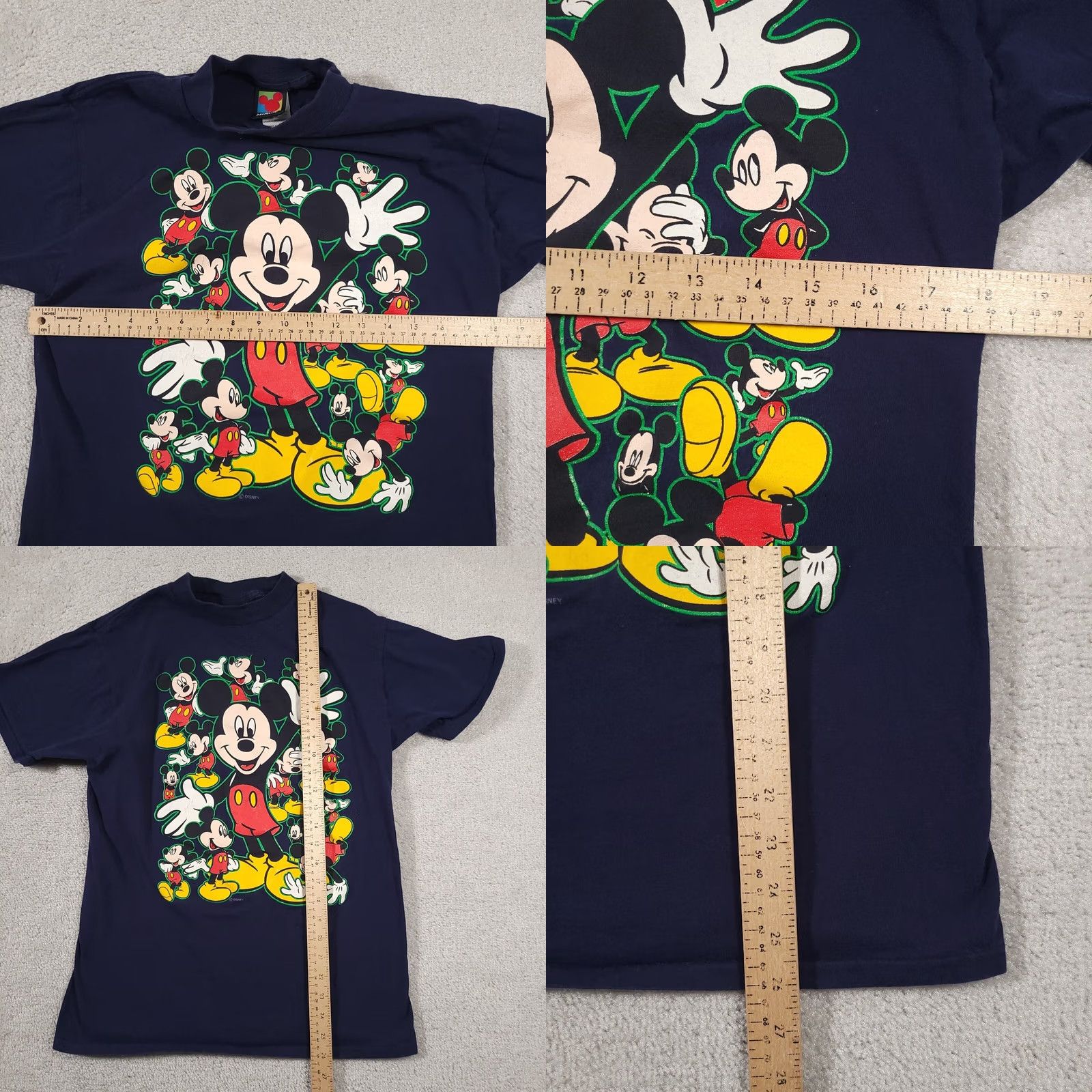 Disney VINTAGE Disney Mickey Mouse Shirt Adult Medium Navy Blue Short Sleeve All Over Print Mens Shirt Size US M / EU 48-50 / 2 - 8 Thumbnail