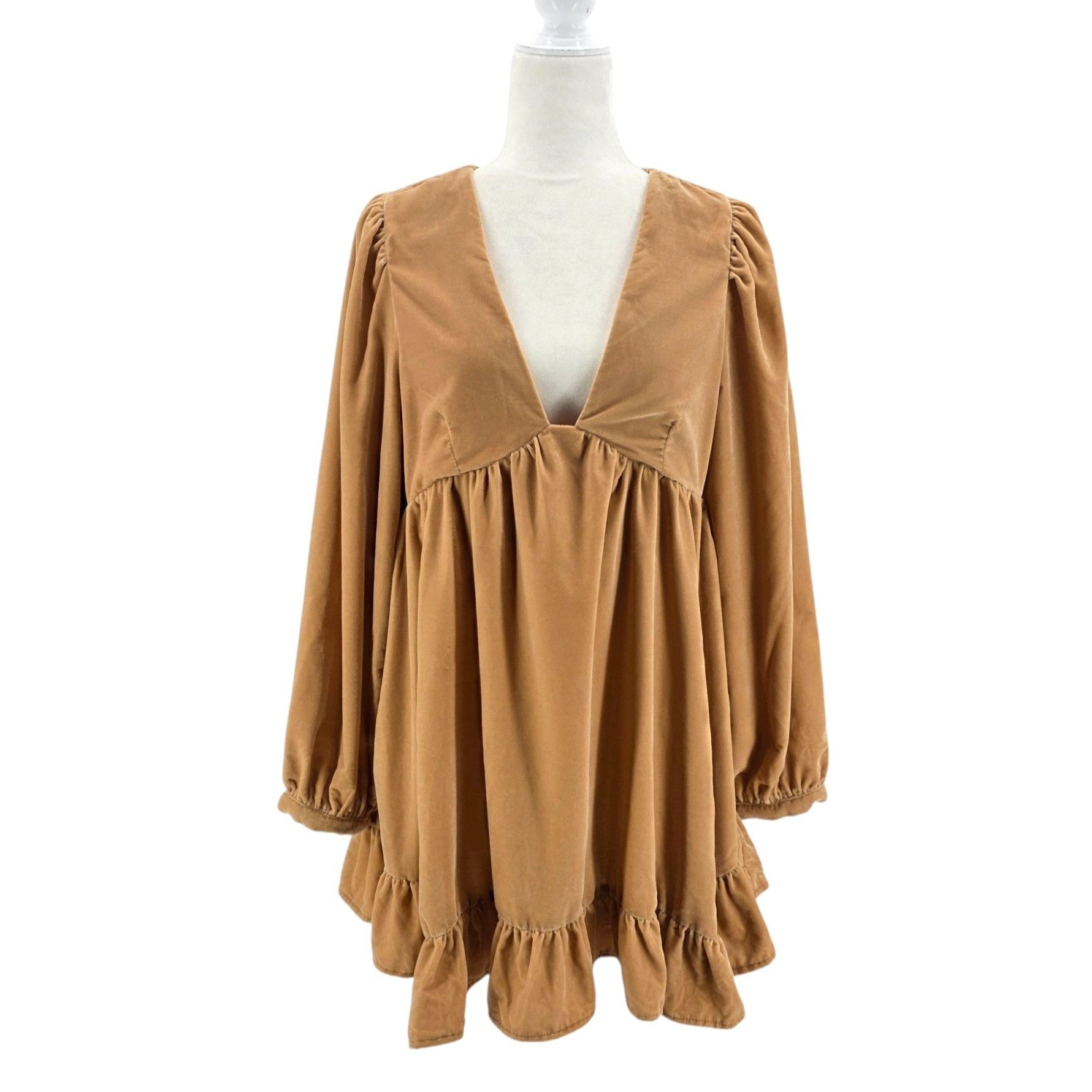 Free People Free People Womens Small Dress Estella Velvet Mini Relaxed R Size S / US 4 / IT 40 - 11 Thumbnail