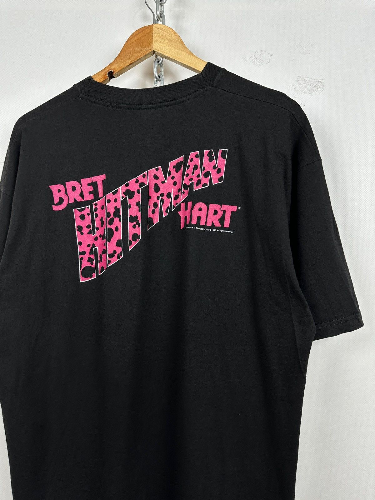 Vintage 1993 Vintage Bret Hart Hitman WWE T-Shirt Size US L / EU 52-54 / 3 - 18 Thumbnail