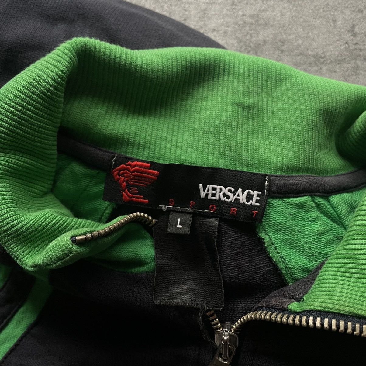 Versace Vintage 90s Versace Sport Zip Sweatshirt Size US L / EU 52-54 / 3 - 6 Thumbnail