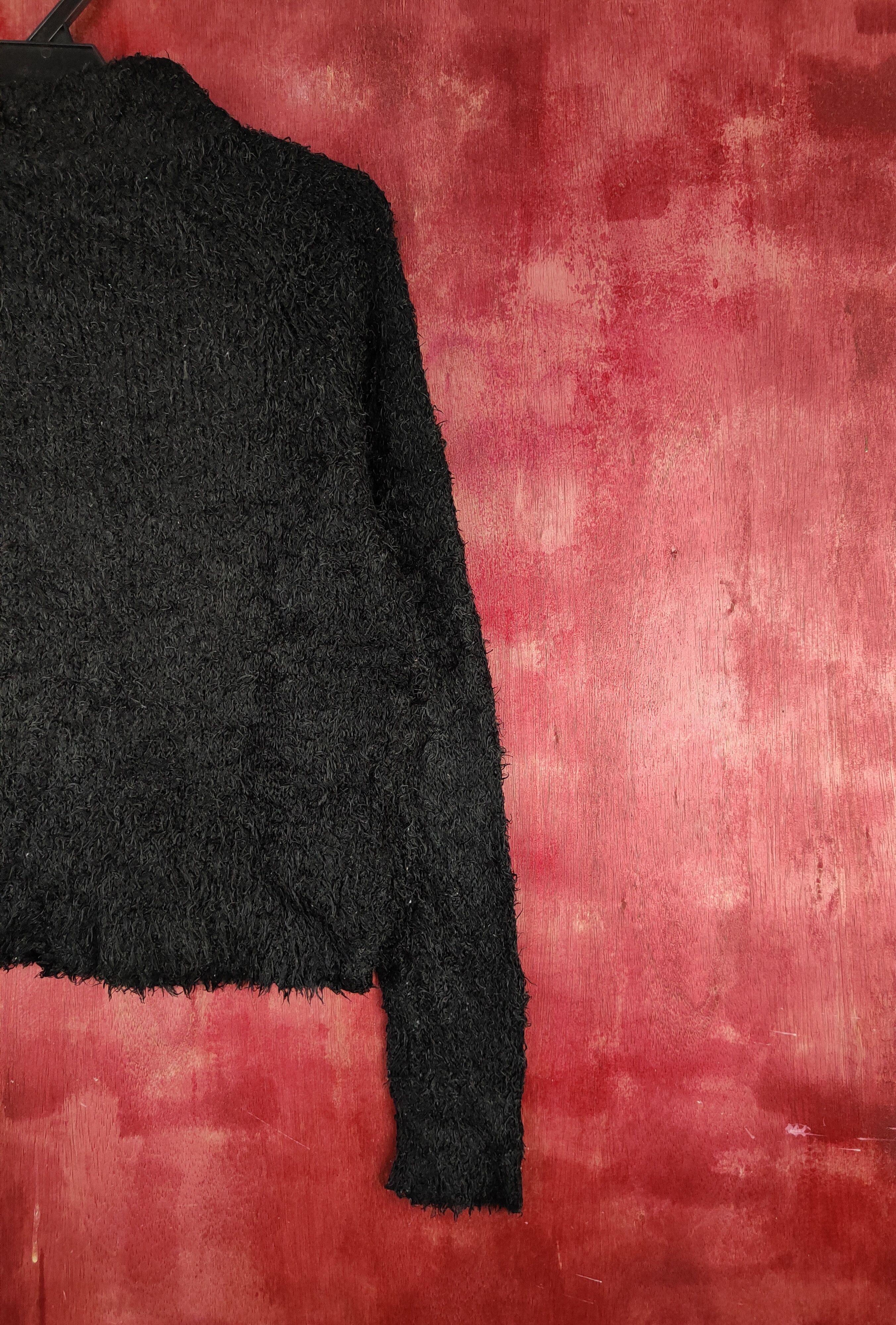 GU × Japanese Brand GU Black Shag Shaggy Fur Mohair Knitwear #S2087 Size M / US 6-8 / IT 42-44 - 9 Thumbnail