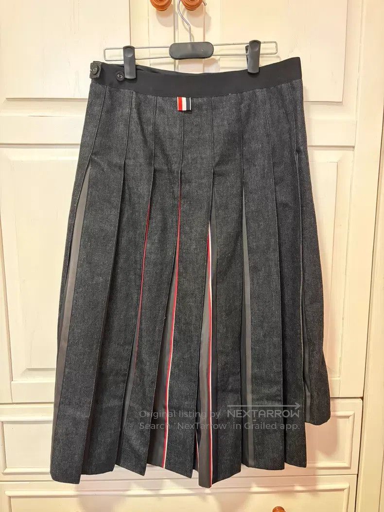 Thom Browne Thom Browne Denim Pleated Skirt Size 27" / US 4 / IT 40 - 3 Thumbnail