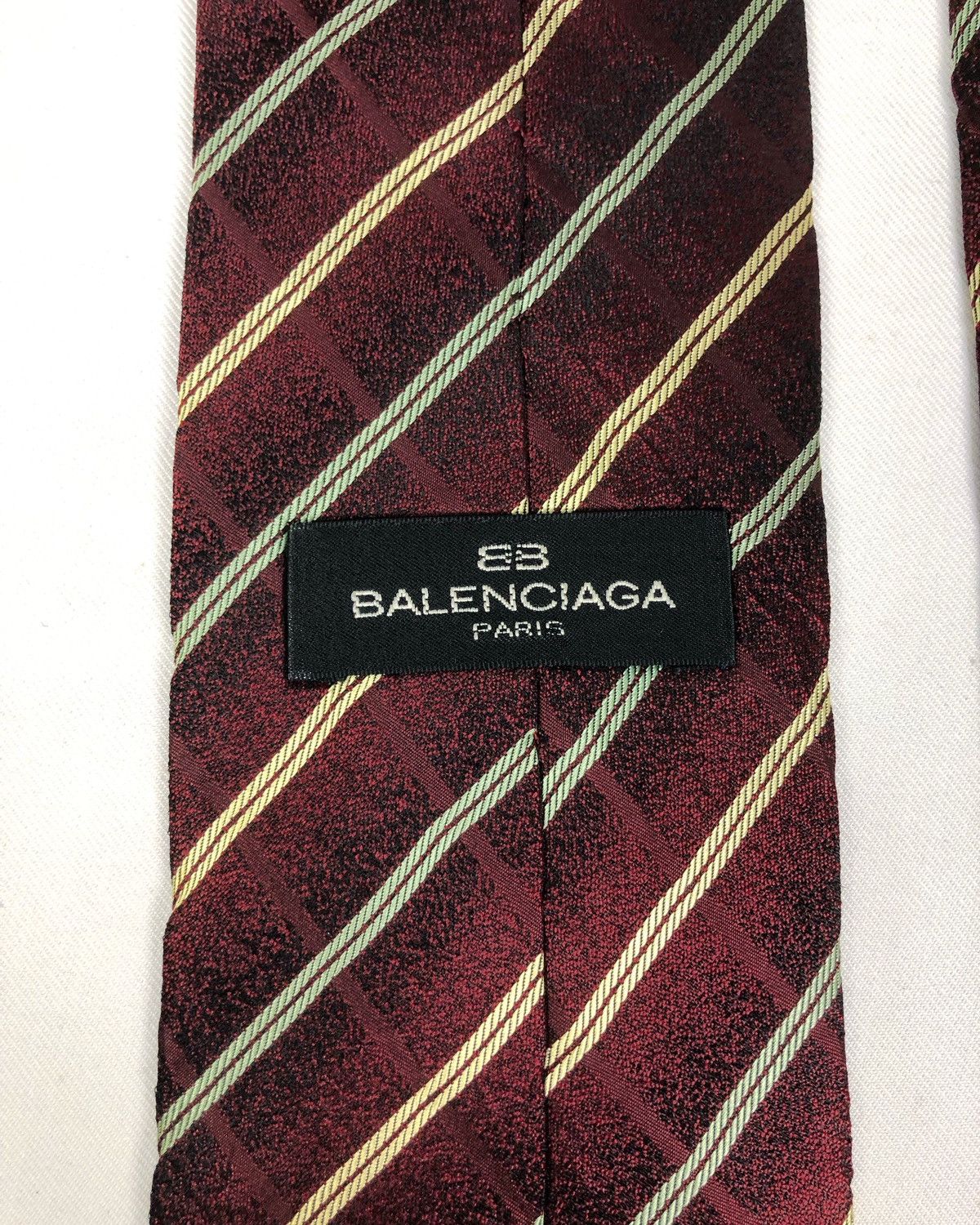 Balenciaga Rare Vintage Balenciaga Stripes Silk Tie Size ONE SIZE - 5 Thumbnail