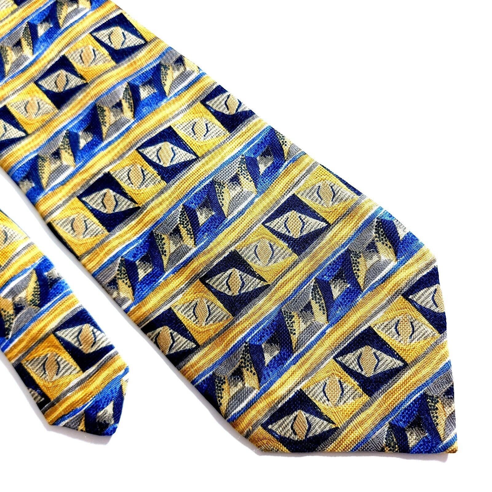 Robert Talbott Robert Talbott Nordstrom Yellow Blue Abstract Jacquard Print Size ONE SIZE - 1 Thumbnail