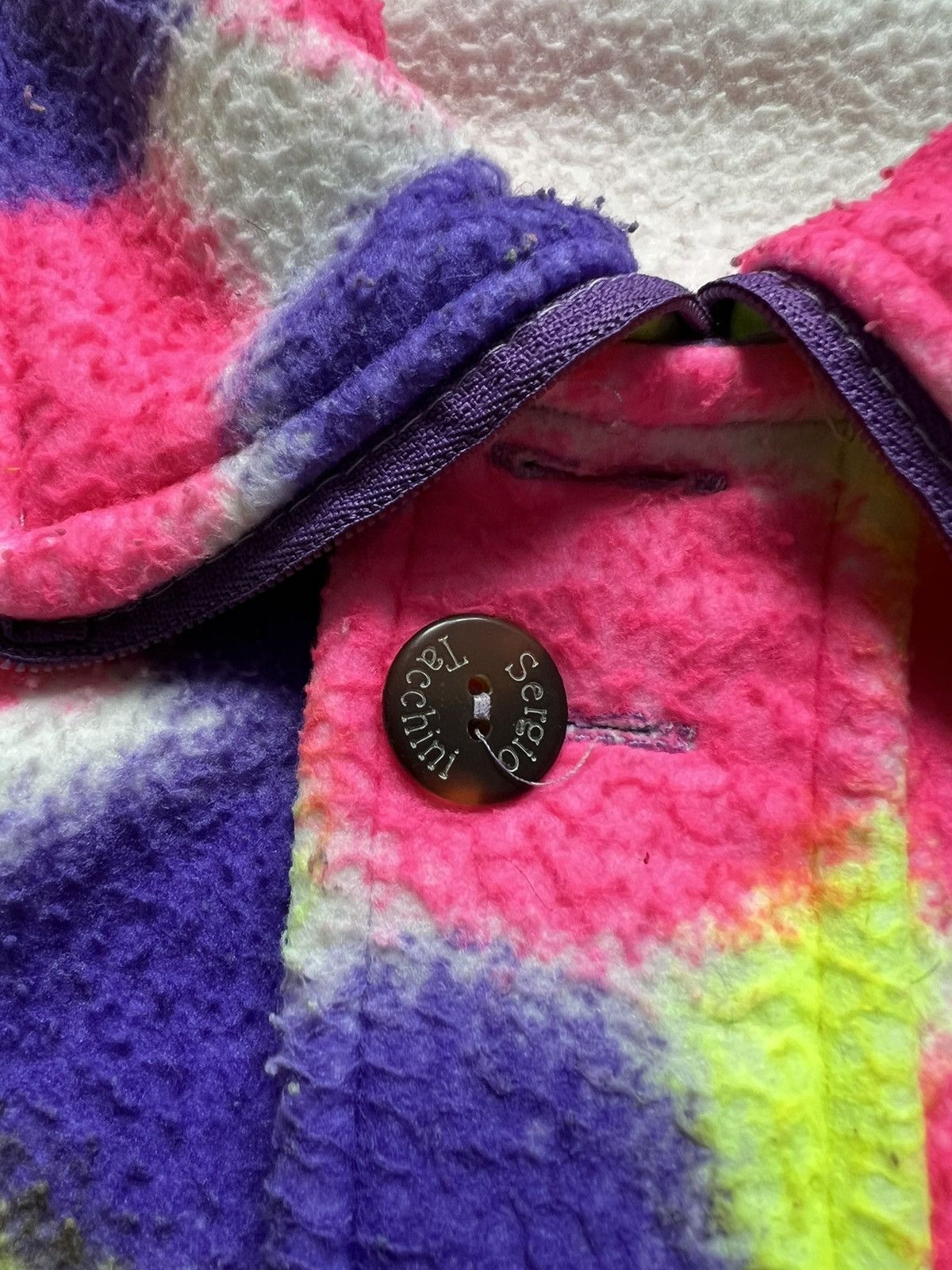 Sergio Tacchini Rare Vintage Sergio Tacchini Fleece Abstract Crazy Print Size US L / EU 52-54 / 3 - 7 Thumbnail
