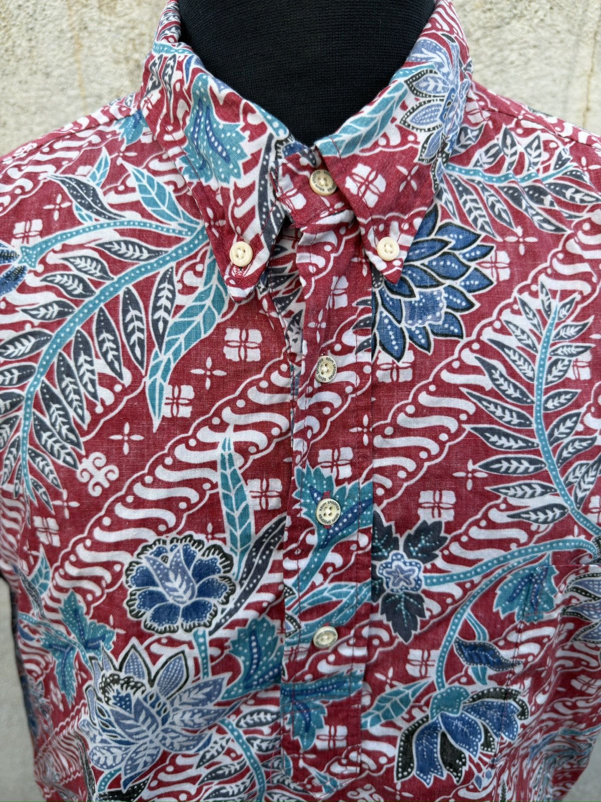 Reyn Spooner PreOwned Reyn Spooner Red/Blue Hawaiian Print Men's XXL Size US XXL / EU 58 / 5 - 3 Thumbnail