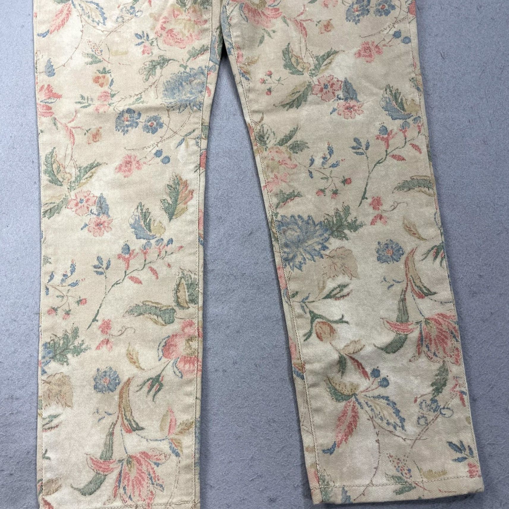 Ralph Lauren VINTAGE Lauren Ralph Lauren Jeans Womens 8 Floral Premier Skinny Ankle Stretch Denim NWT Size 30" / US 8 / IT 44 - 4 Thumbnail