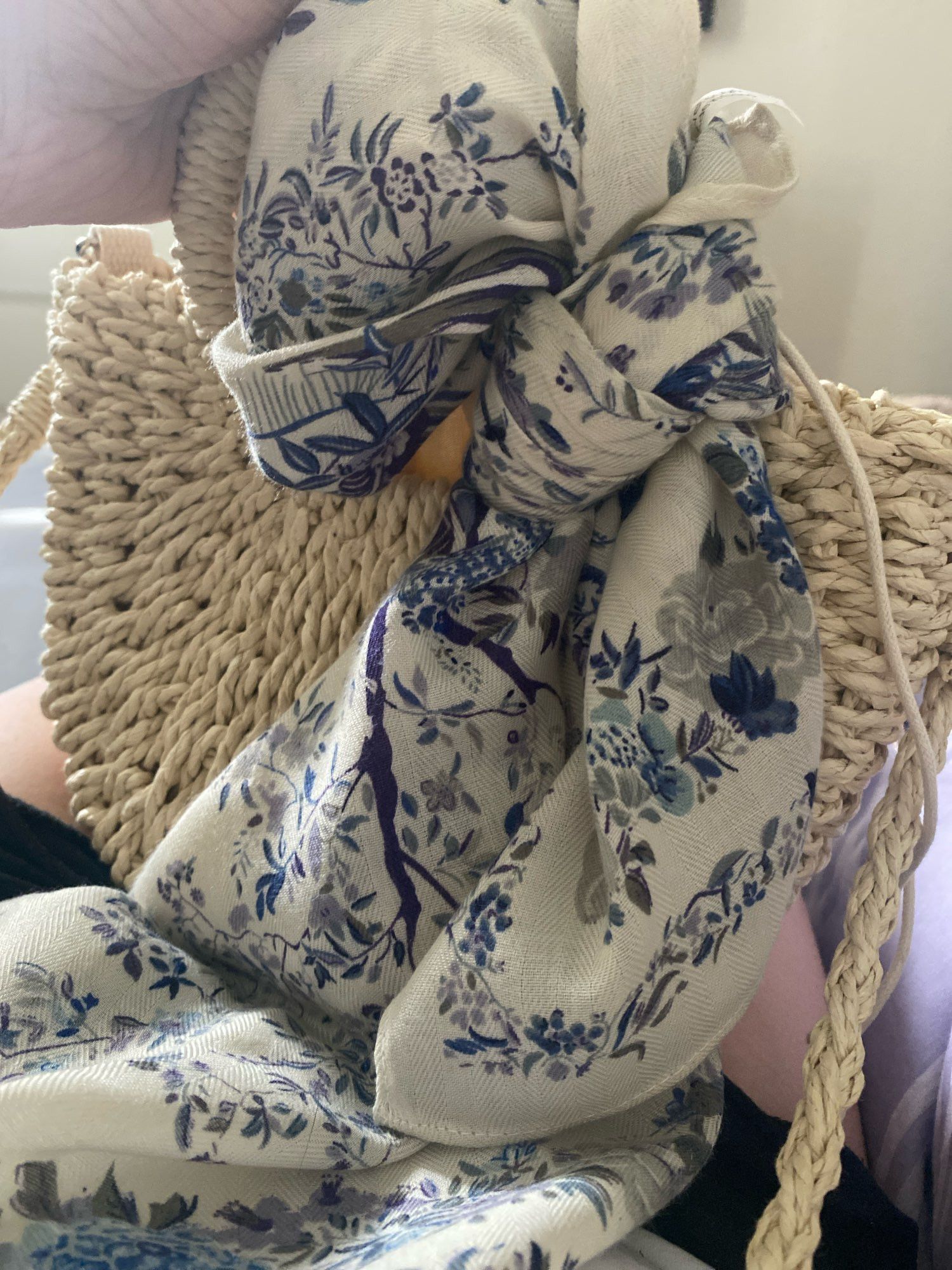 Japanese Brand × Vintage Leaves Pattern Square Scarf Size ONE SIZE - 2 Thumbnail