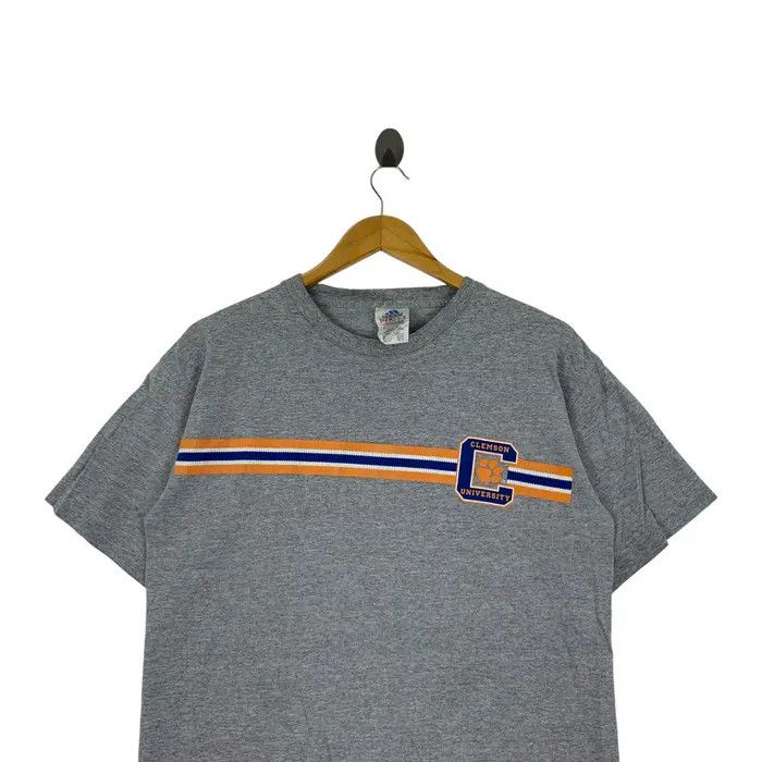 Adidas Vintage 90’ ADIDAS CLEMSON UNIVERSITY Soccer Tee Shirt Size US S / EU 44-46 / 1 - 2 Thumbnail