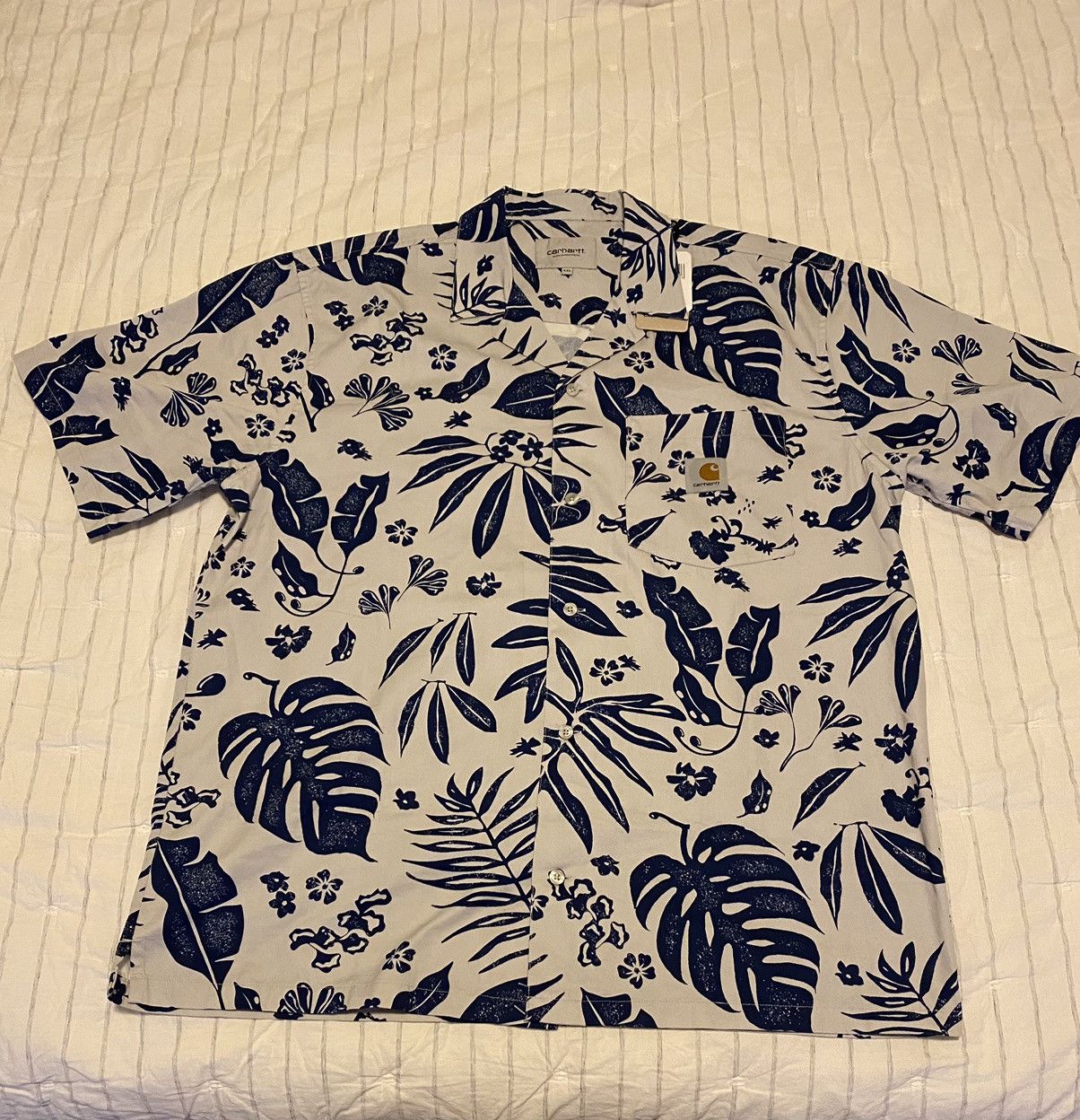 Carhartt Wip Carhartt WIP S/S Woodblock Print Shirt NWT Size US XXL / EU 58 / 5 - 3 Thumbnail