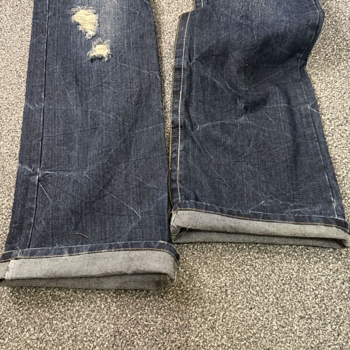 If Six Was Nine Insane Japanese Leather Flared Sick Soul Distressed Y2K LGB Size US 34 / EU 50 - 11 Thumbnail
