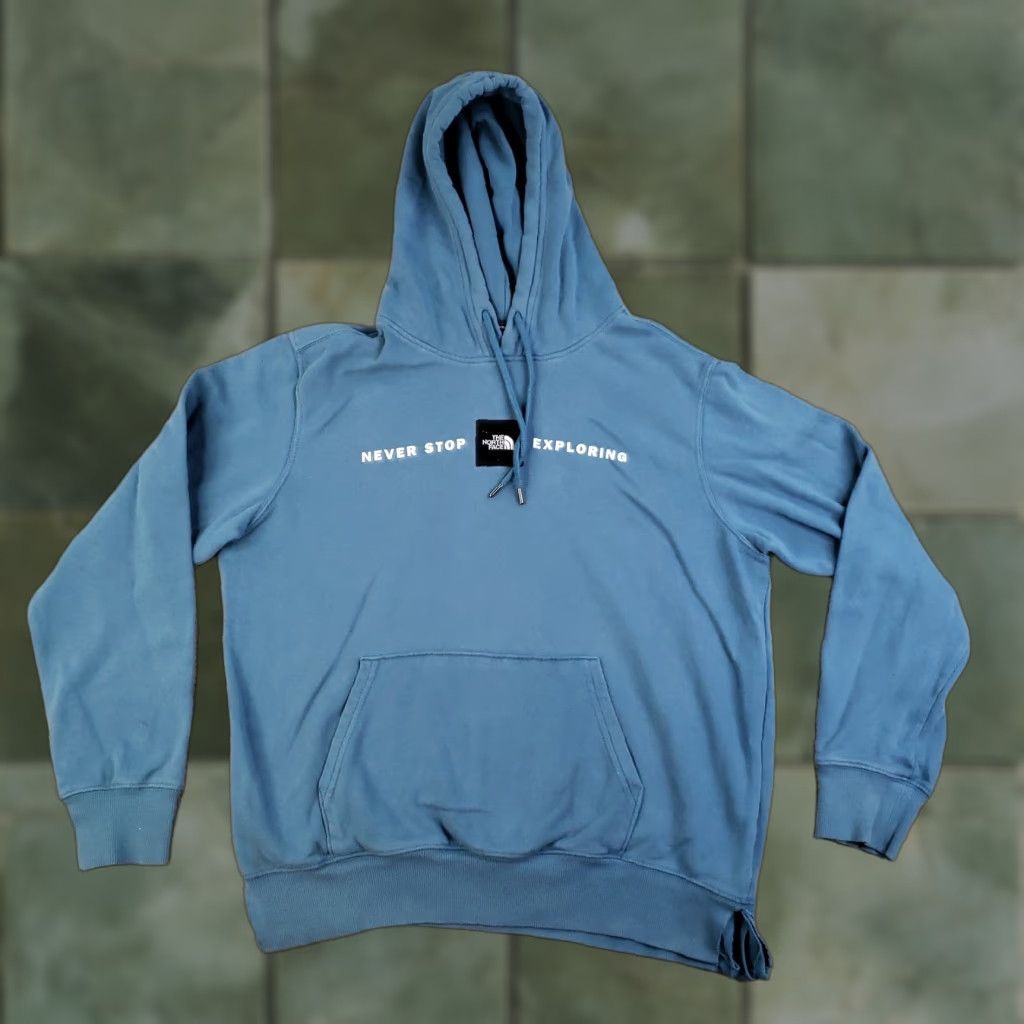 The North Face North Face Hoodie Medium Blue Pullover Logo Sweatshirt Outdoors Mens Size US M / EU 48-50 / 2 - 1 Thumbnail