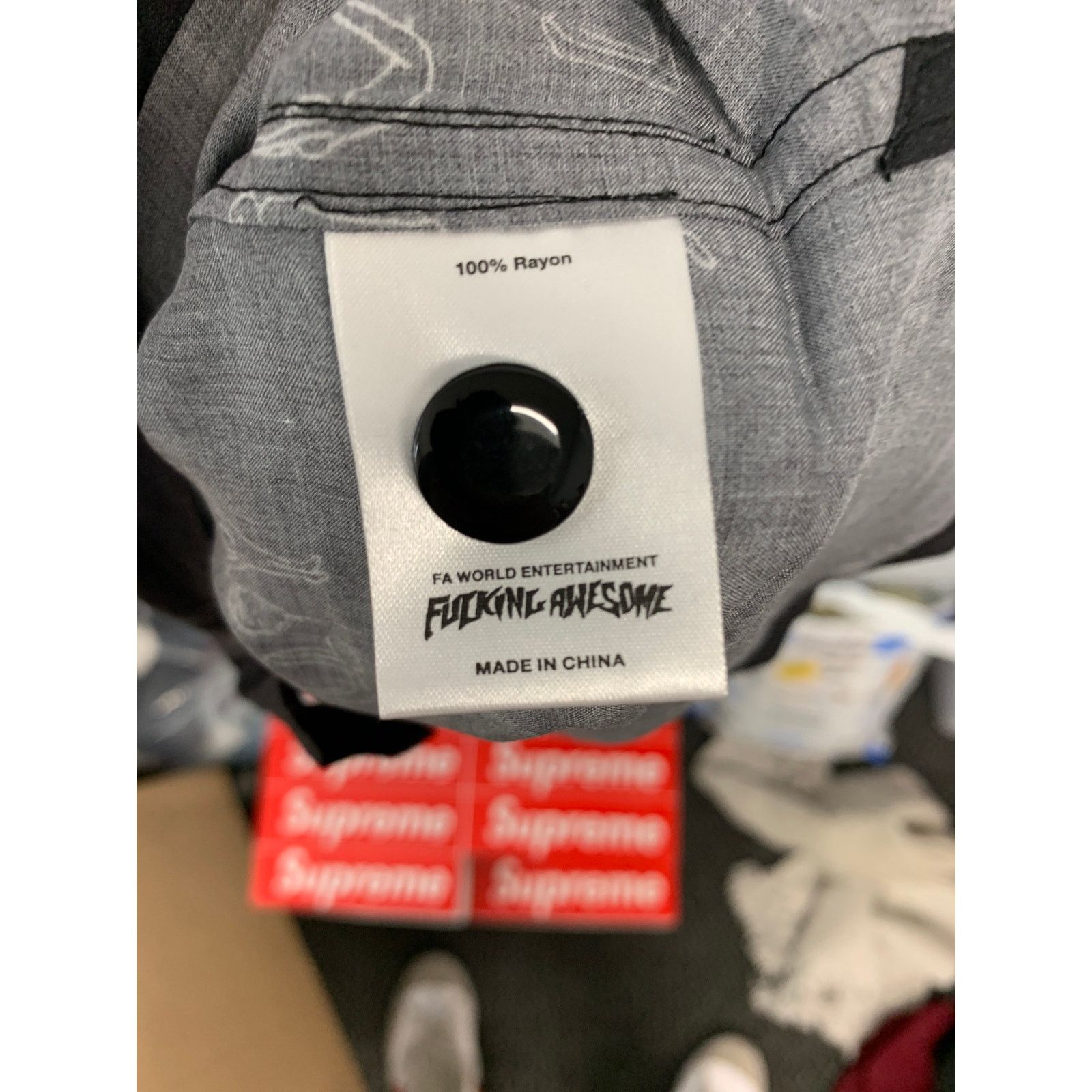 Fucking Awesome F*cking Awesome I Love You Club Shirt Black Size Large NEW Size US L / EU 52-54 / 3 - 4 Thumbnail