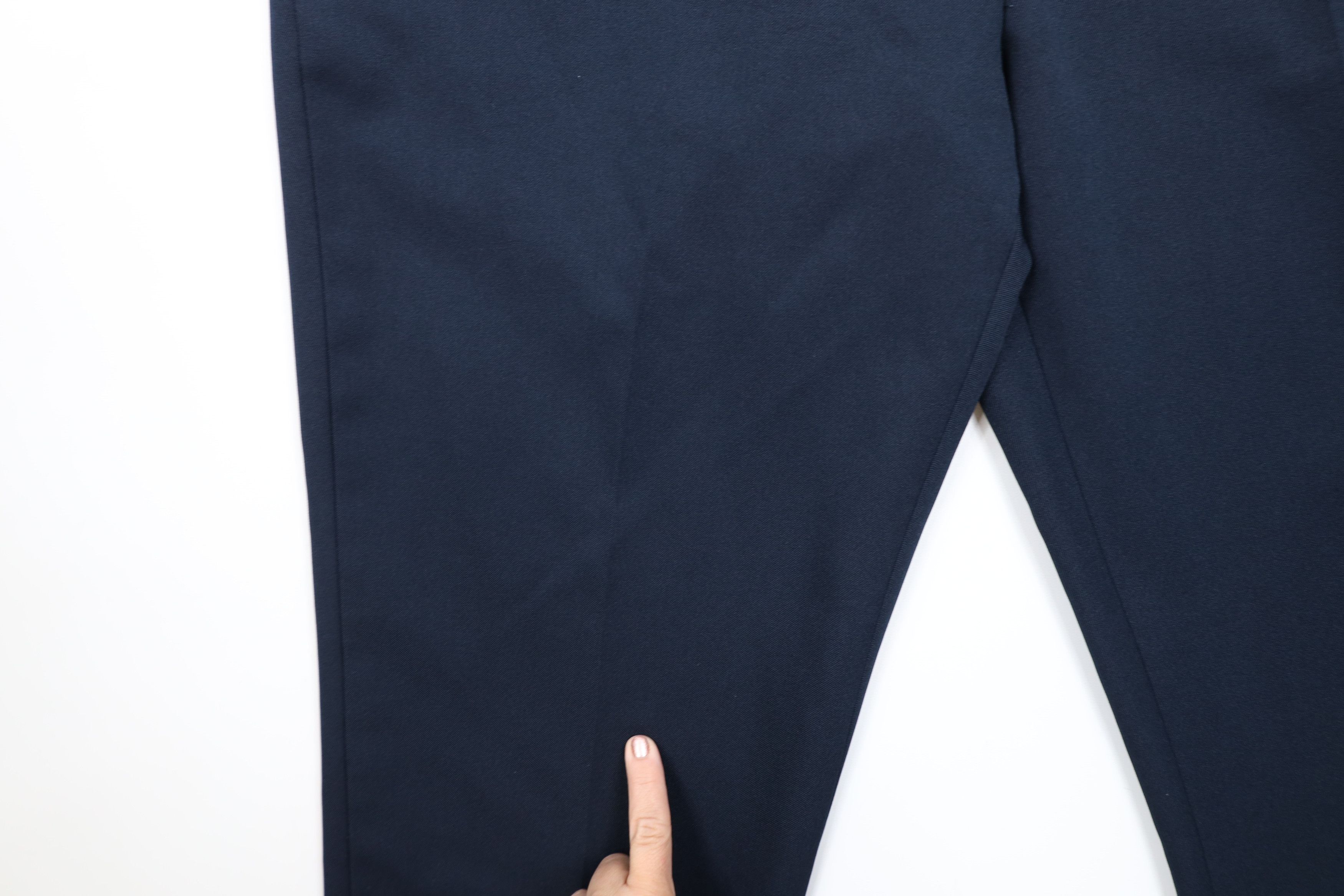 Levi's Vintage 90s Levis Wide Leg Chino Pants Navy Blue Polyester Size US 38 / EU 54 - 5 Thumbnail