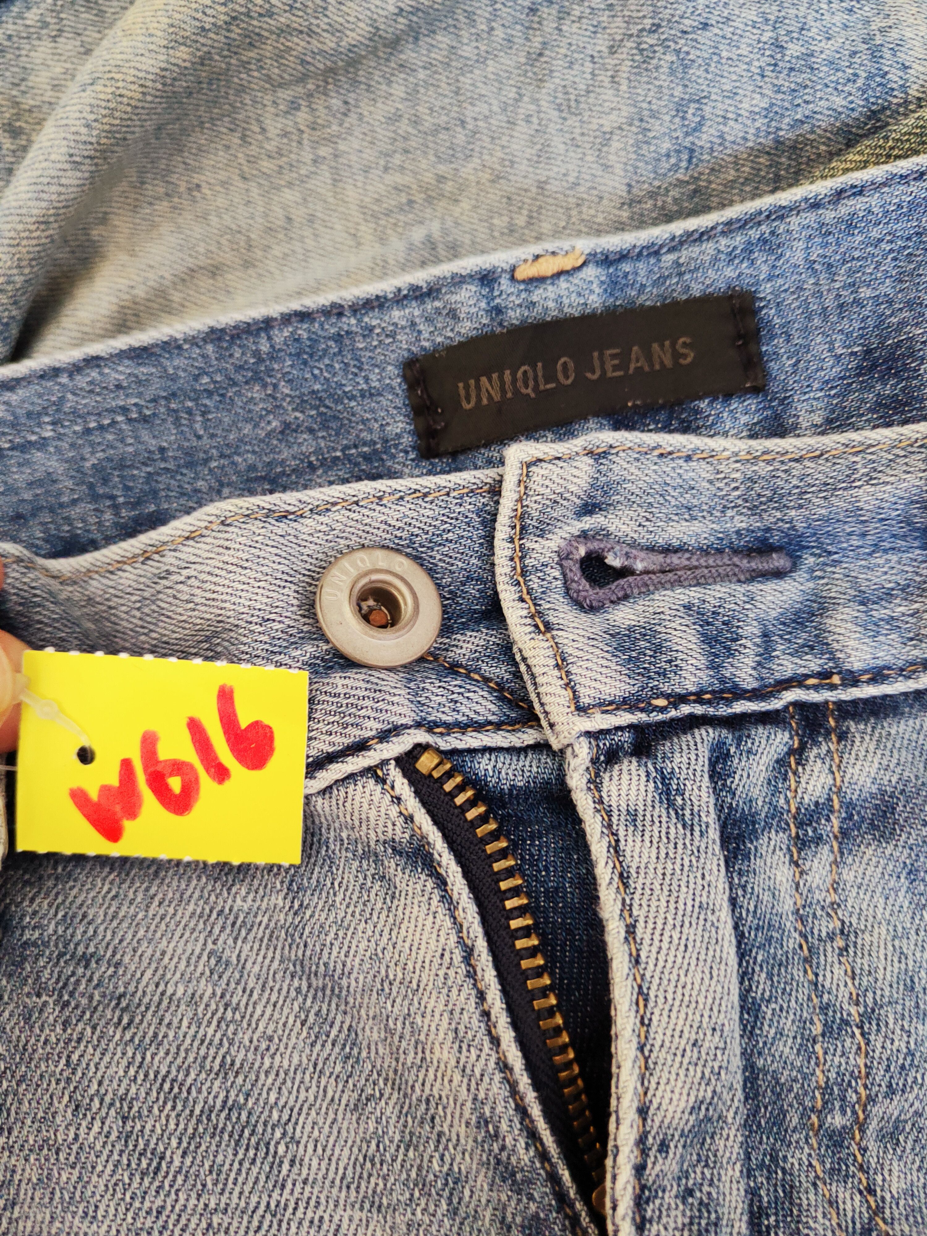 Japanese Brand Uniqlo japan vintage Blue Distressed Ripped Jeans #W616 Size US 30 / EU 46 - 16 Thumbnail