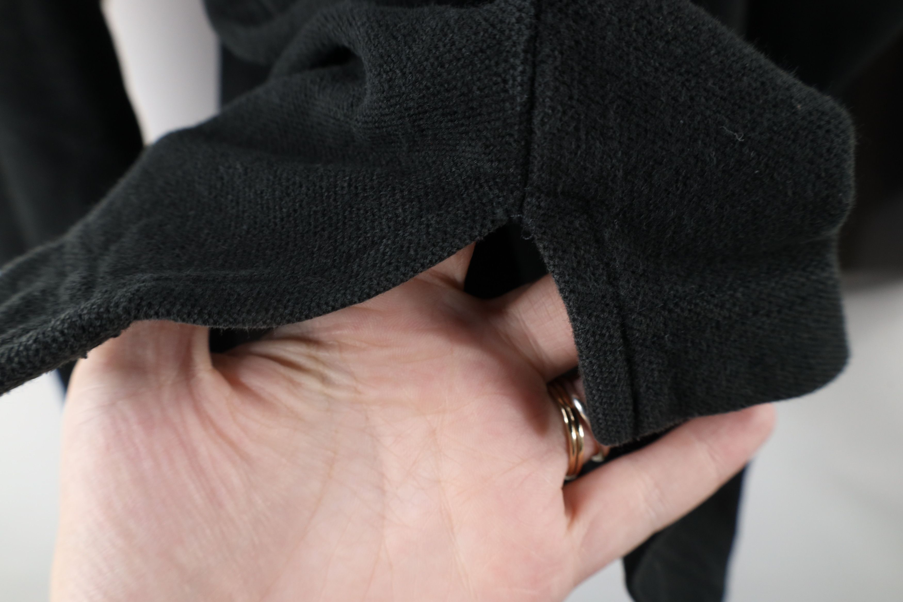 Vintage Vintage 90s Streetwear Blank Long Sleeve Polo Shirt Black Size XXL / US 16-18 / IT 52-54 - 6 Thumbnail