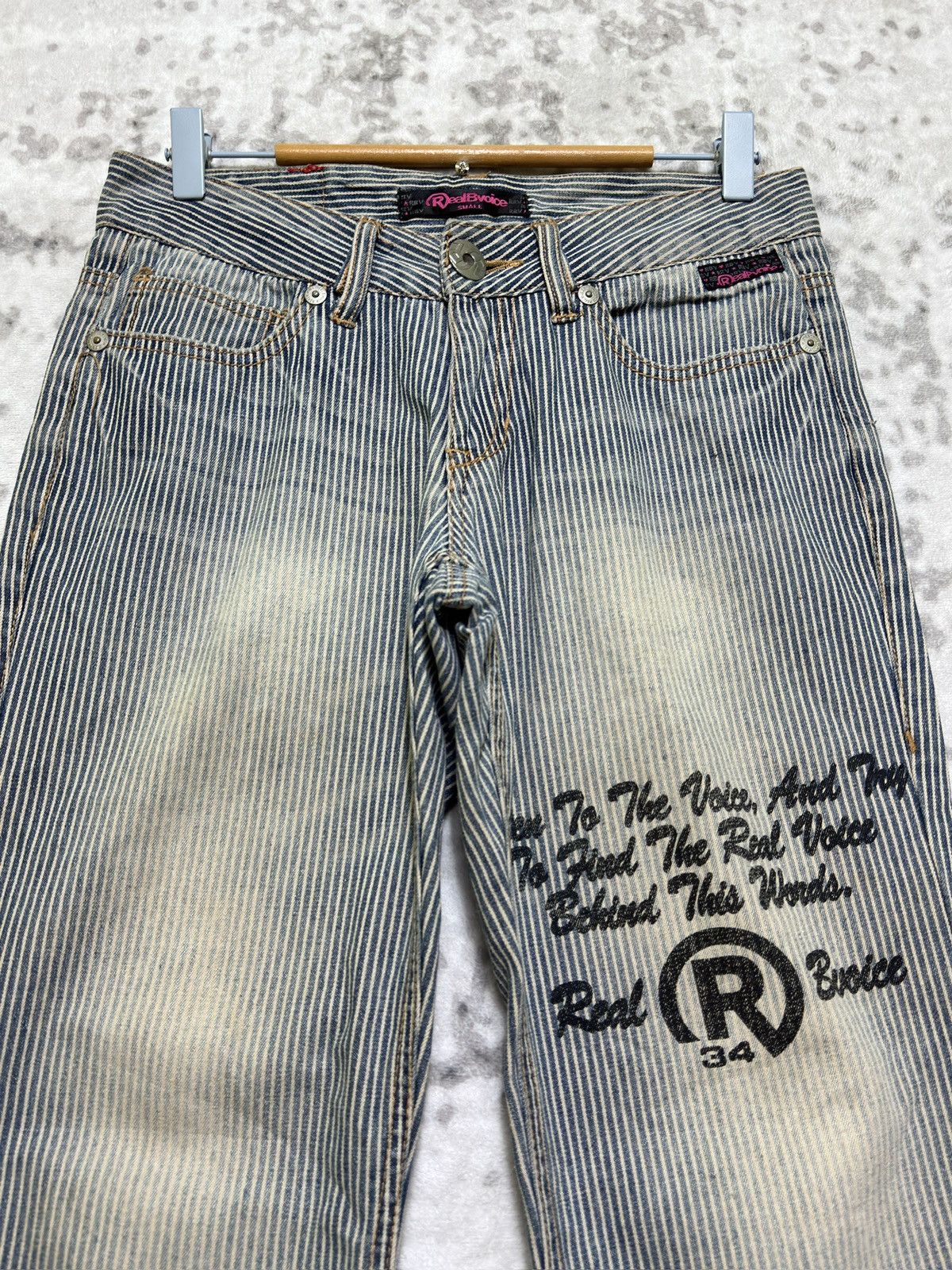 Hysteric Glamour Vintage Realbvoice Poem Print Abstract Graphic Denim Jeans Size US 29 - 3 Thumbnail