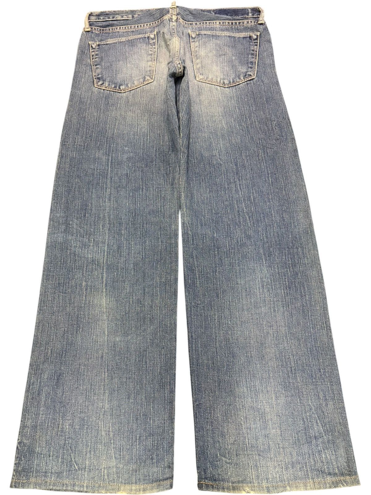 Edwin Vintage Japanese Brand Faded Wash Distress Loose Jeans Size 30" / US 8 / IT 44 - 2 Thumbnail