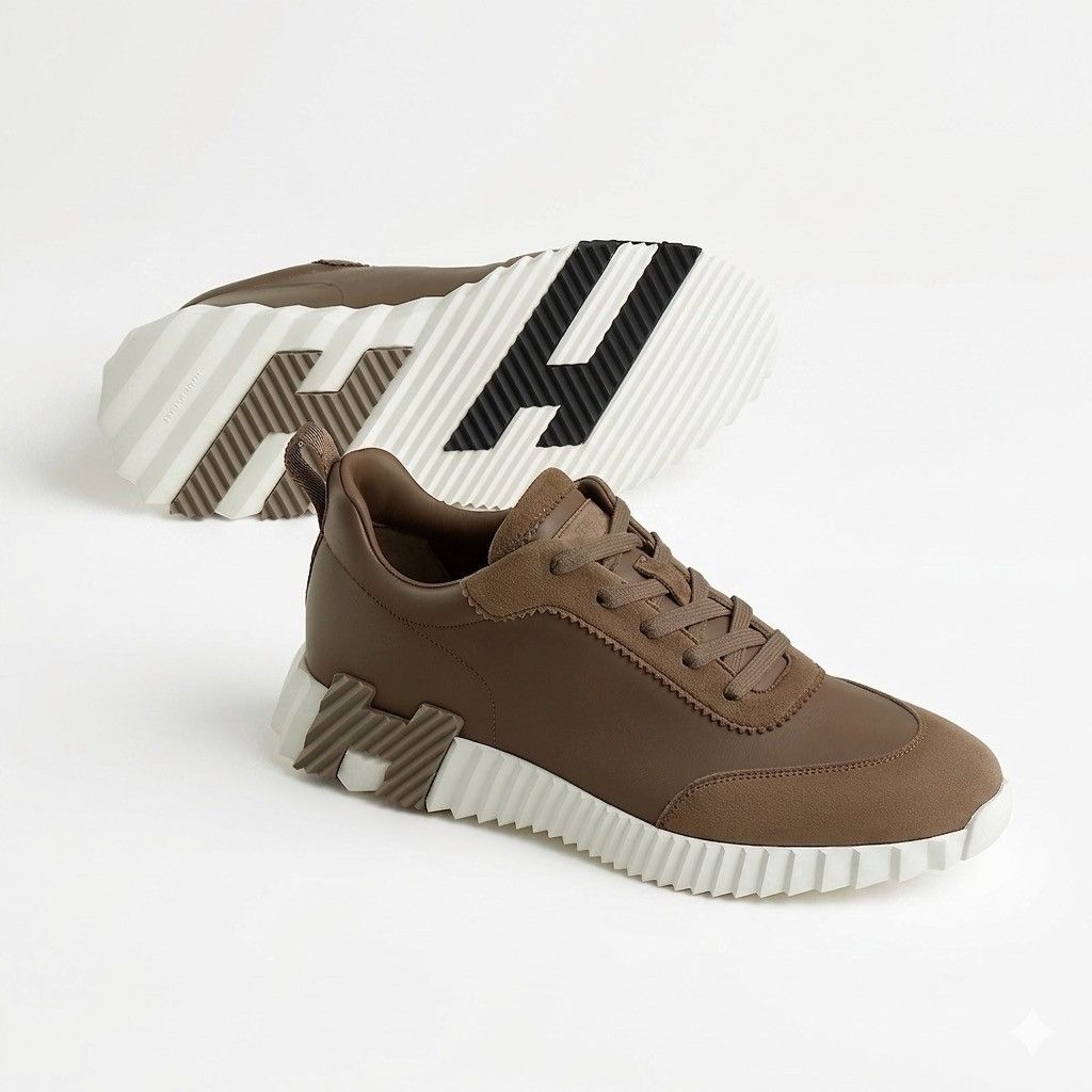 Hermes Hermes Bouncing Sneakers Elephant Gray Size US 11 / EU 44 - 3 Thumbnail