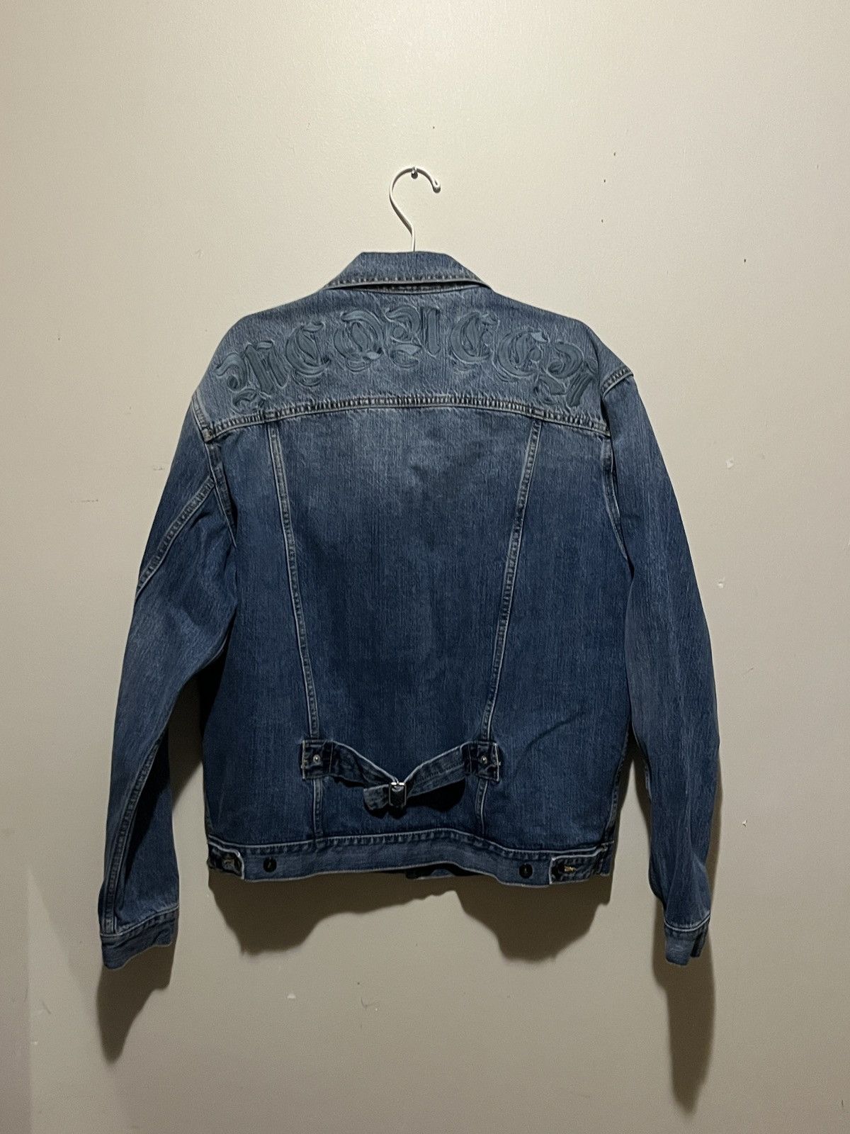 Alexander McQueen Shearling trimmed embroidered denim jacket Size US M / EU 48-50 / 2 - 3 Thumbnail
