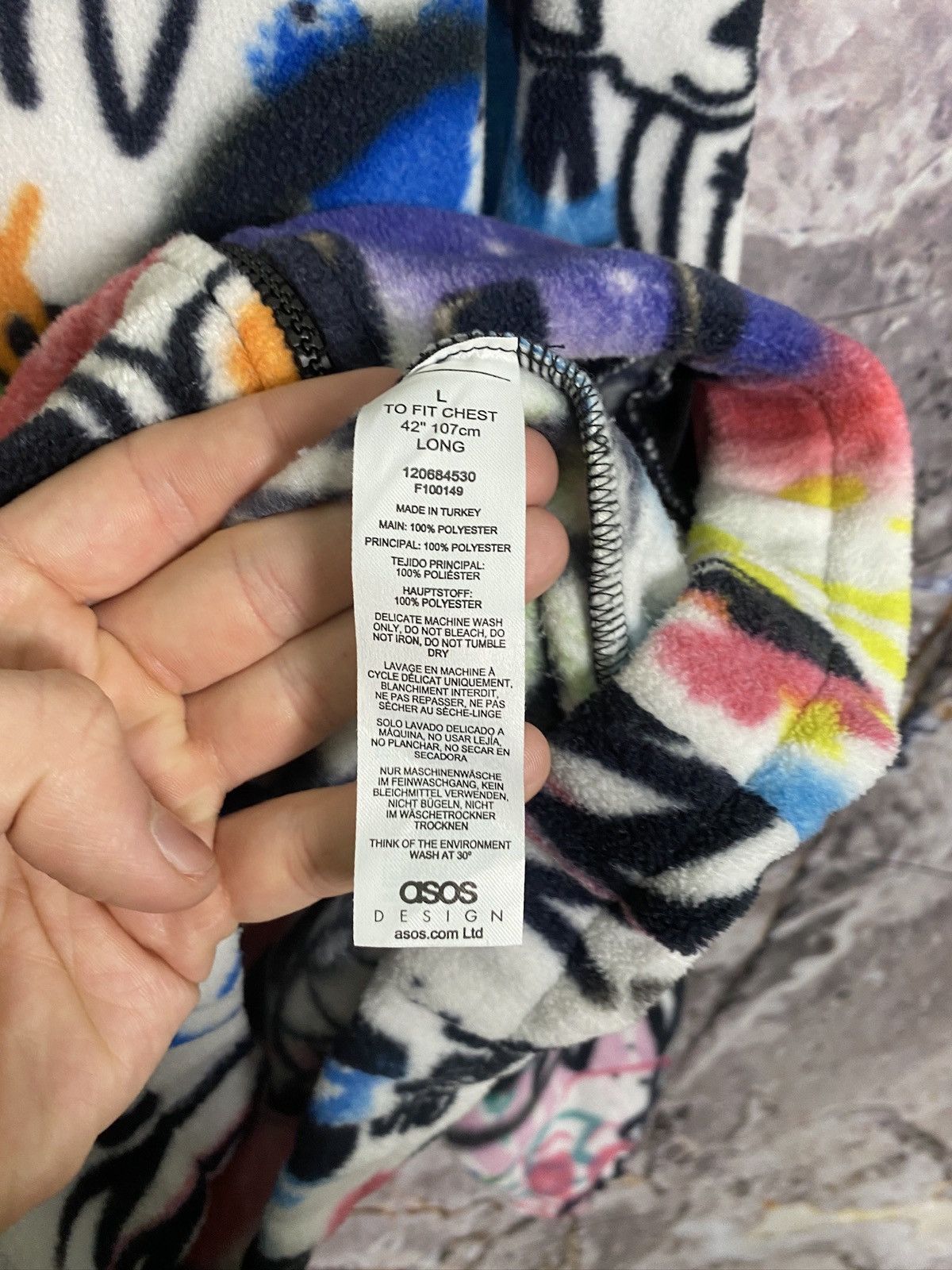 Asos Men’s ASOS Sweatshirt Graffiti Miami Paradise Size Large Size US L / EU 52-54 / 3 - 9 Thumbnail