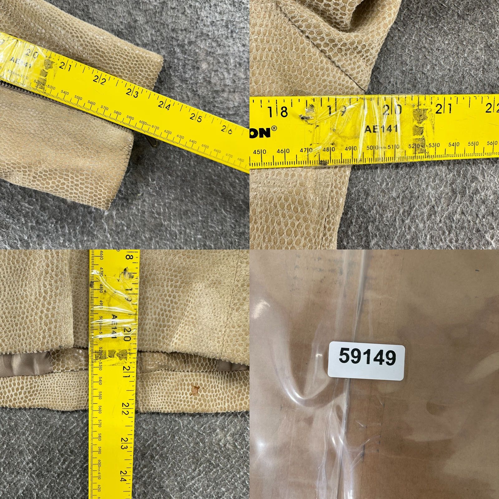 Alfani VINTAGE Alfani Jacket Womens Petite PM Beige Leather Snakeskin Zip Full Lined 90s Biker Motorcycle Snake Spring Fall Winter Womens Size M / US 6-8 / IT 42-44 - 10 Thumbnail
