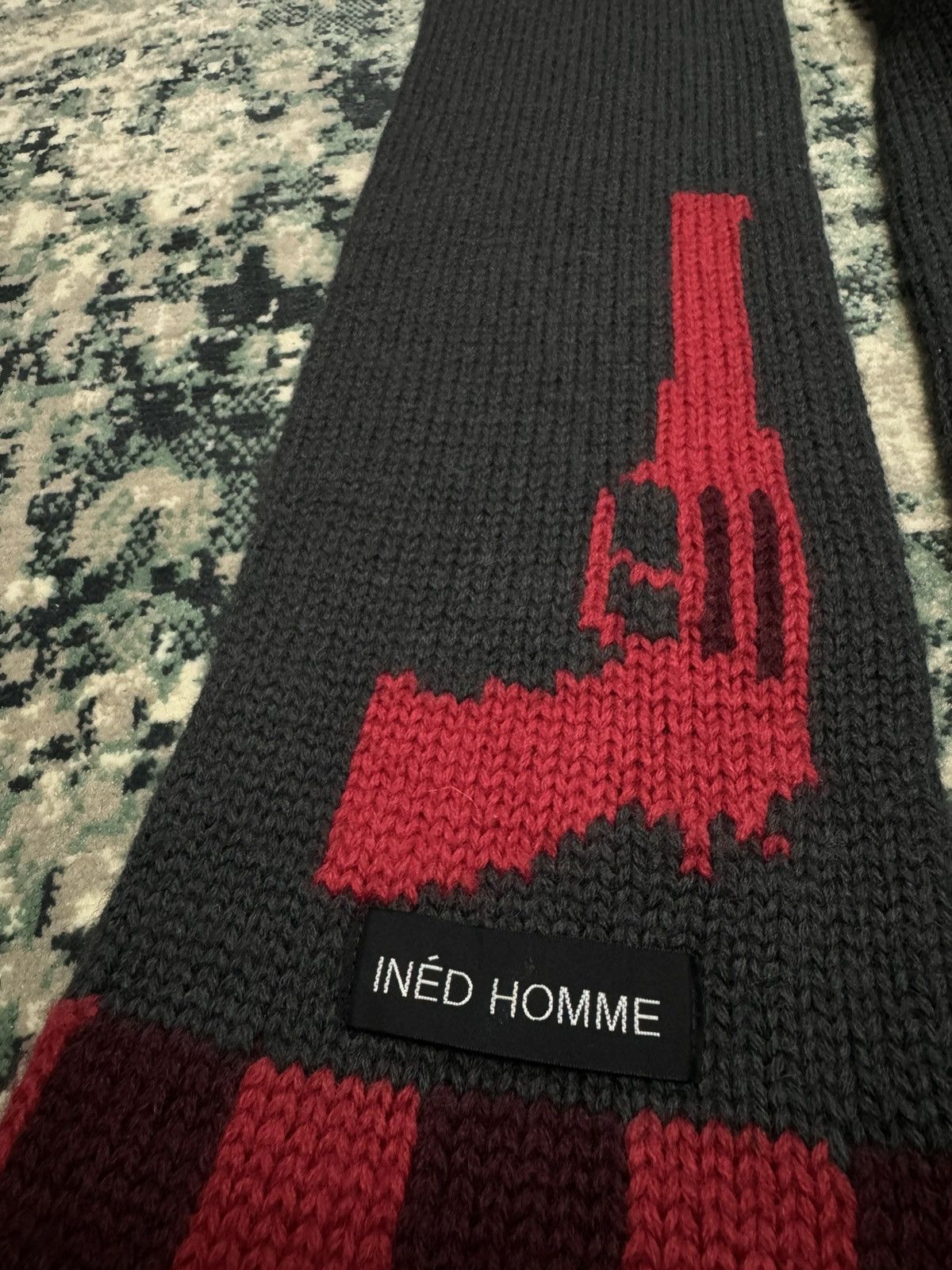 Yohji Yamamoto INED HOMME KNITTED SCARF Size ONE SIZE - 4 Thumbnail