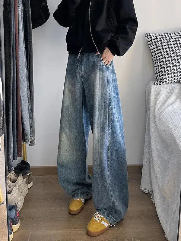Japanese Brand Retro loose washed casual jeans Size US 32 / EU 48 - 3 Thumbnail